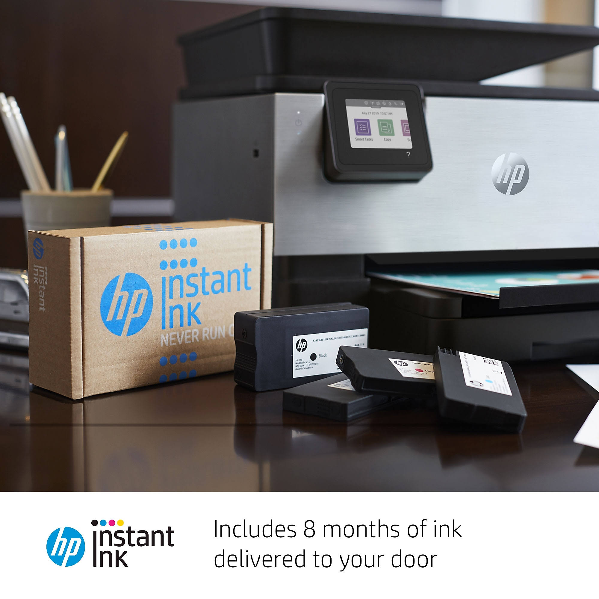HP OfficeJet Pro 9016 All-in-One Wireless Color Inkjet Printer w/ 8 Months of Ink Delivered to Your Door (1KR47A)