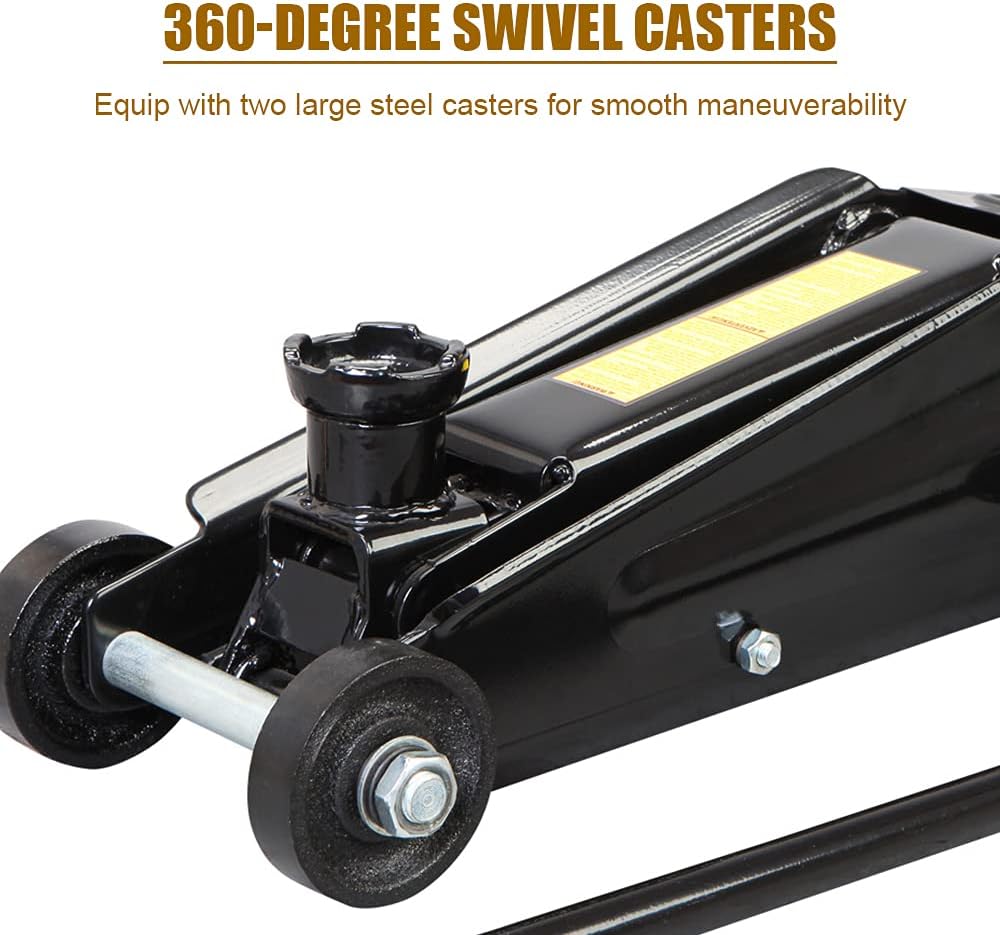 3 Ton (6,000 lb) Capacity, Black Jack Hydraulic Trolley Service/Floor Jack (Fits: SUVs and Extended Height Trucks)