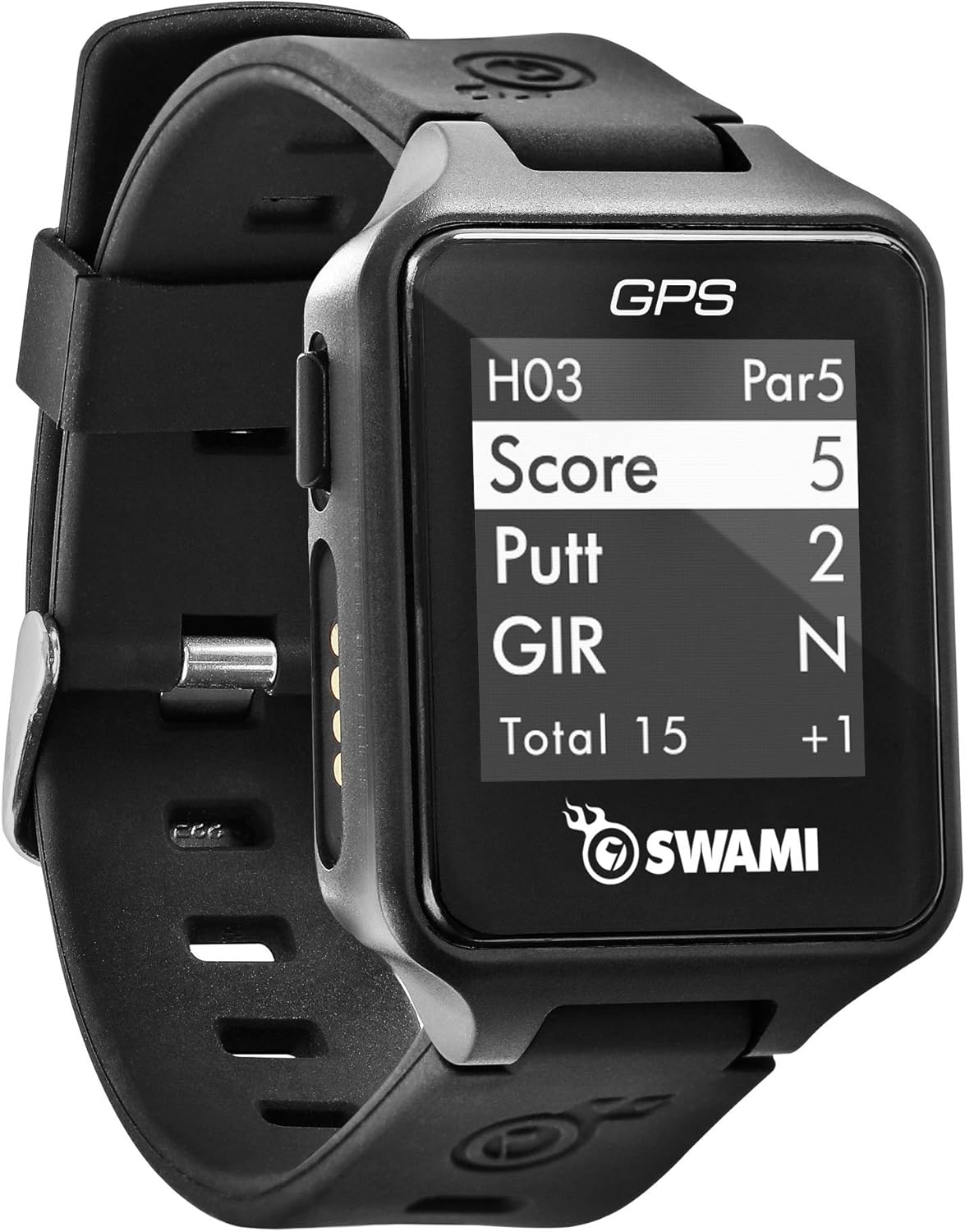 IZZO Golf Swami Golf GPS Watch, Black