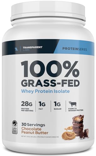 Transparent Labs Grass-Fed Whey Protein Isolate (30 Servings, Chocolate PB) & Creatine HMB (30 Servings, Unflavored)