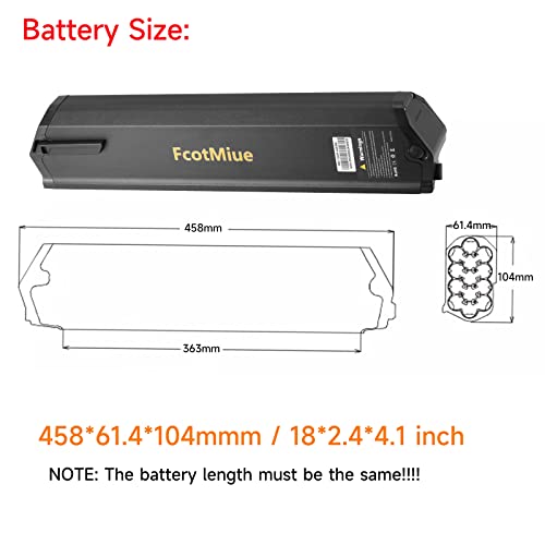 Reention Dorado Plus 48V 17.5Ah 840Wh Ebike Replacement Battery Pack Lithium Li-ion Batteries Compatible with NCM Moscow,Magnumbikes,Biktrix, Ride1UP 500 Series Electric Bike and More