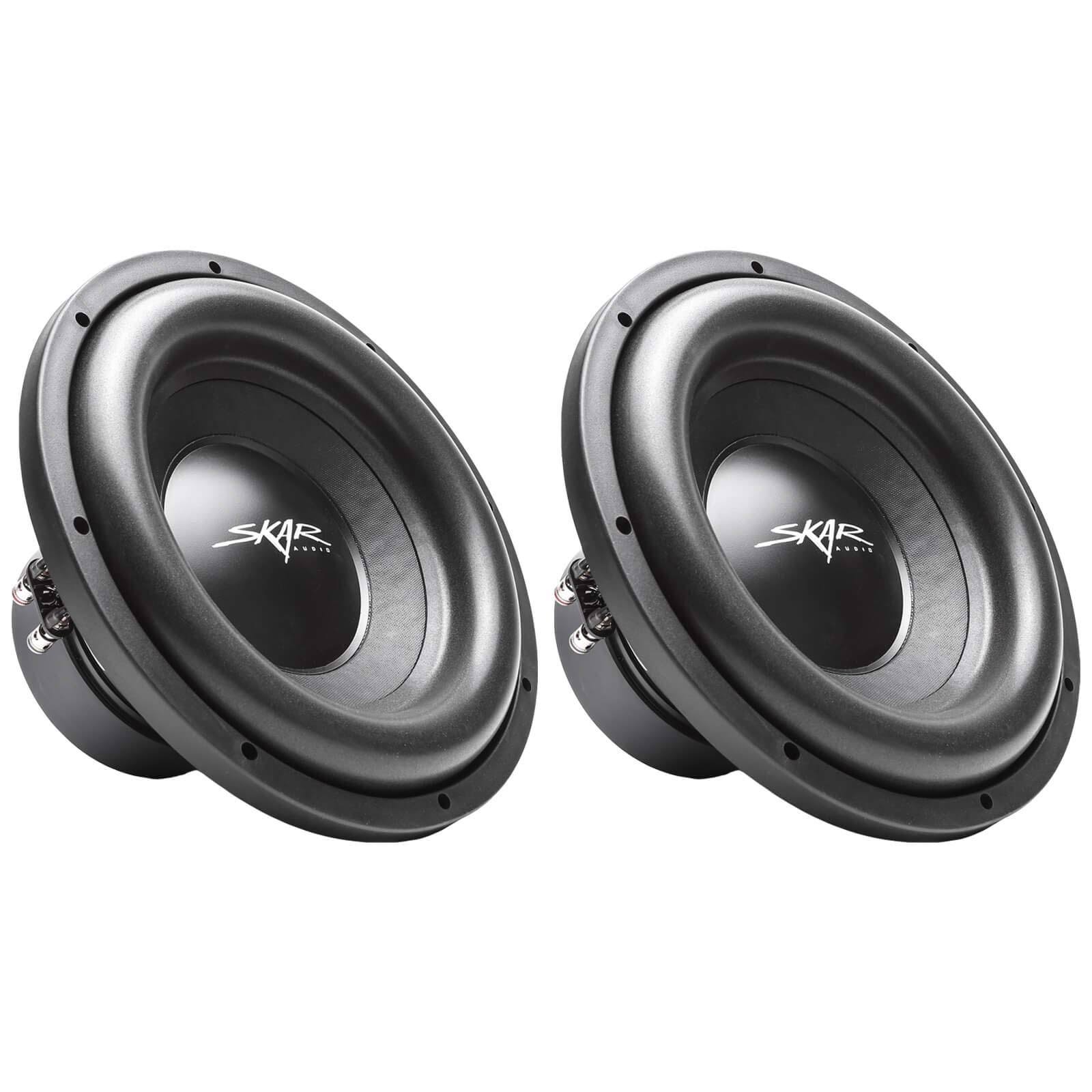 (2) Skar Audio SDR-12 D4 12x22 1200W Max Power Dual 4 Ohm Car Subwoofers, Pair of 2