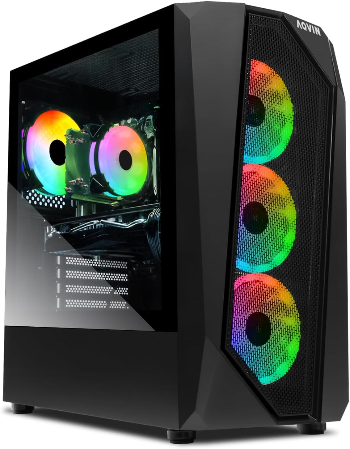 AQ30 Gaming PC Desktop Tower - Intel Core i7 Processor Up to 4.0Ghz GeForce GTX 1660 Super 6GB GDDR6 HDMI 1TB SSD 32GB DDR4 RAM RGB Keyboard Mouse Windows 10 Pro WiFi