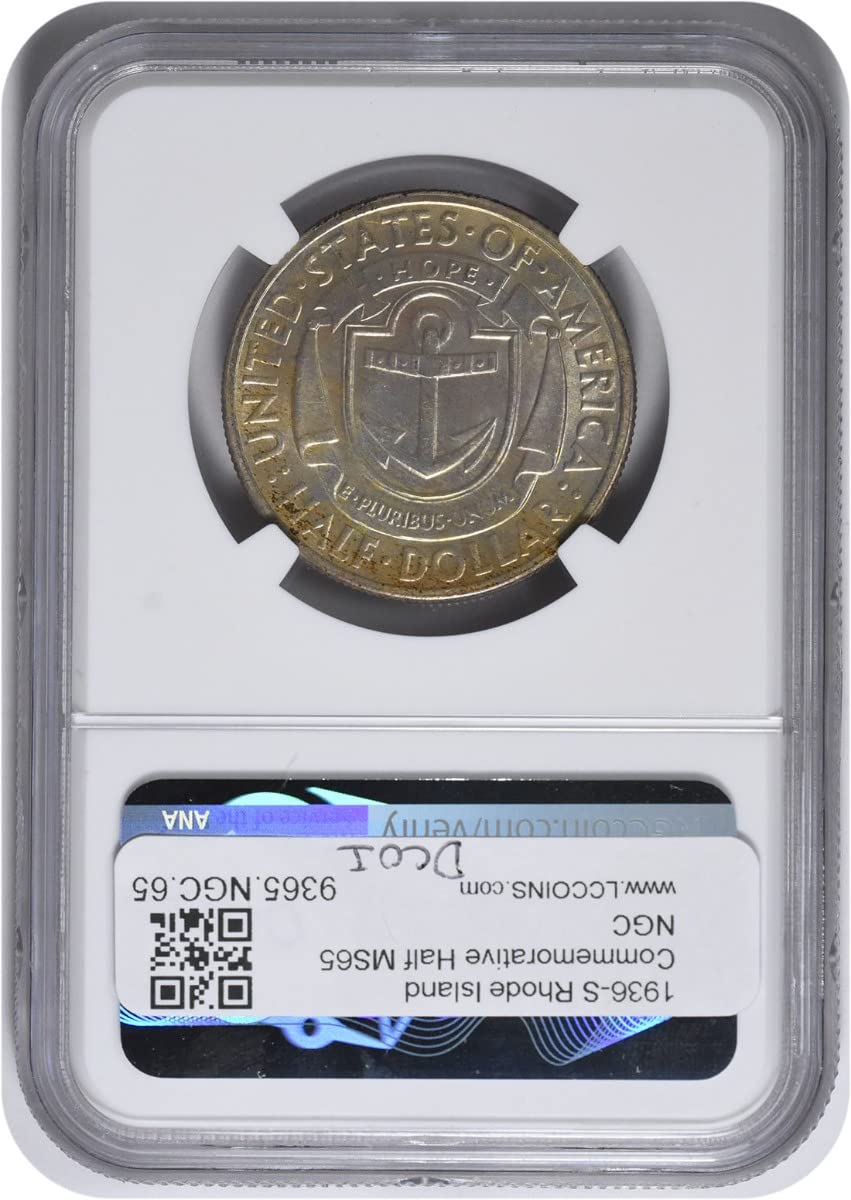 1936 S Rhode Island Commemorative Silver Half NGC MS65