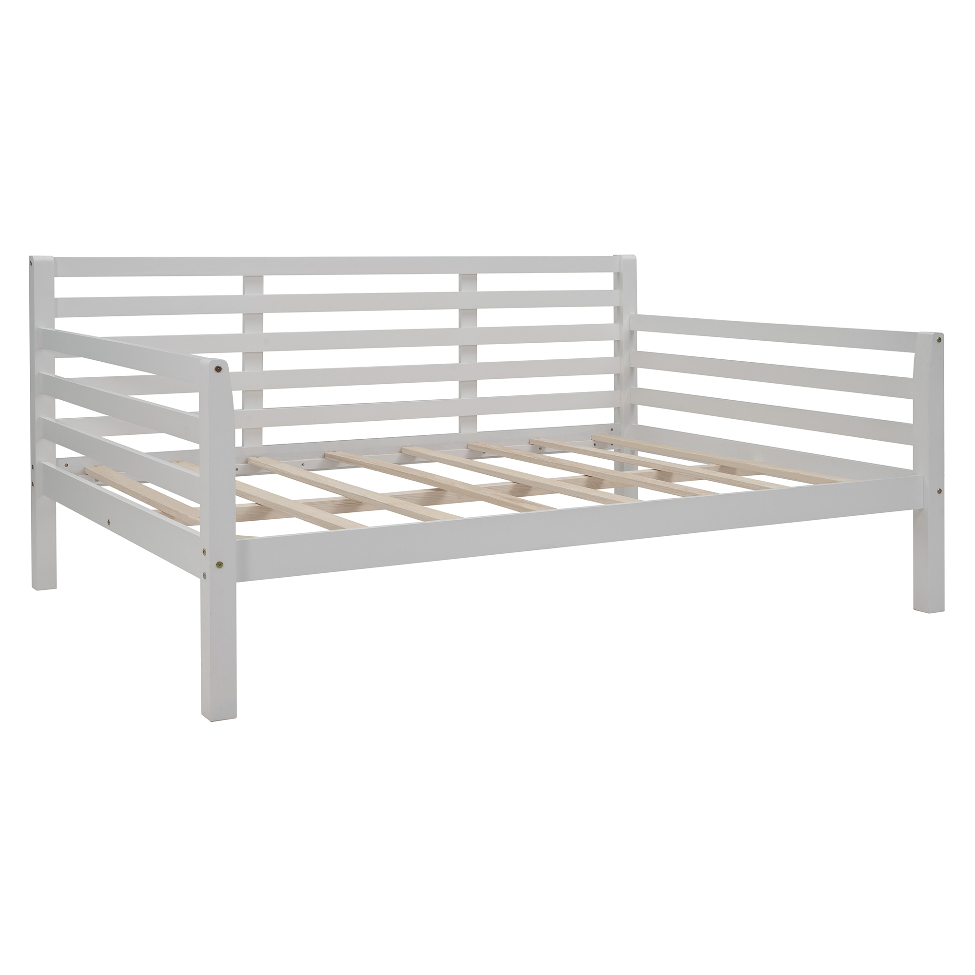 Dawn Whisper Wooden Full Size Daybed with Clean Lines, White