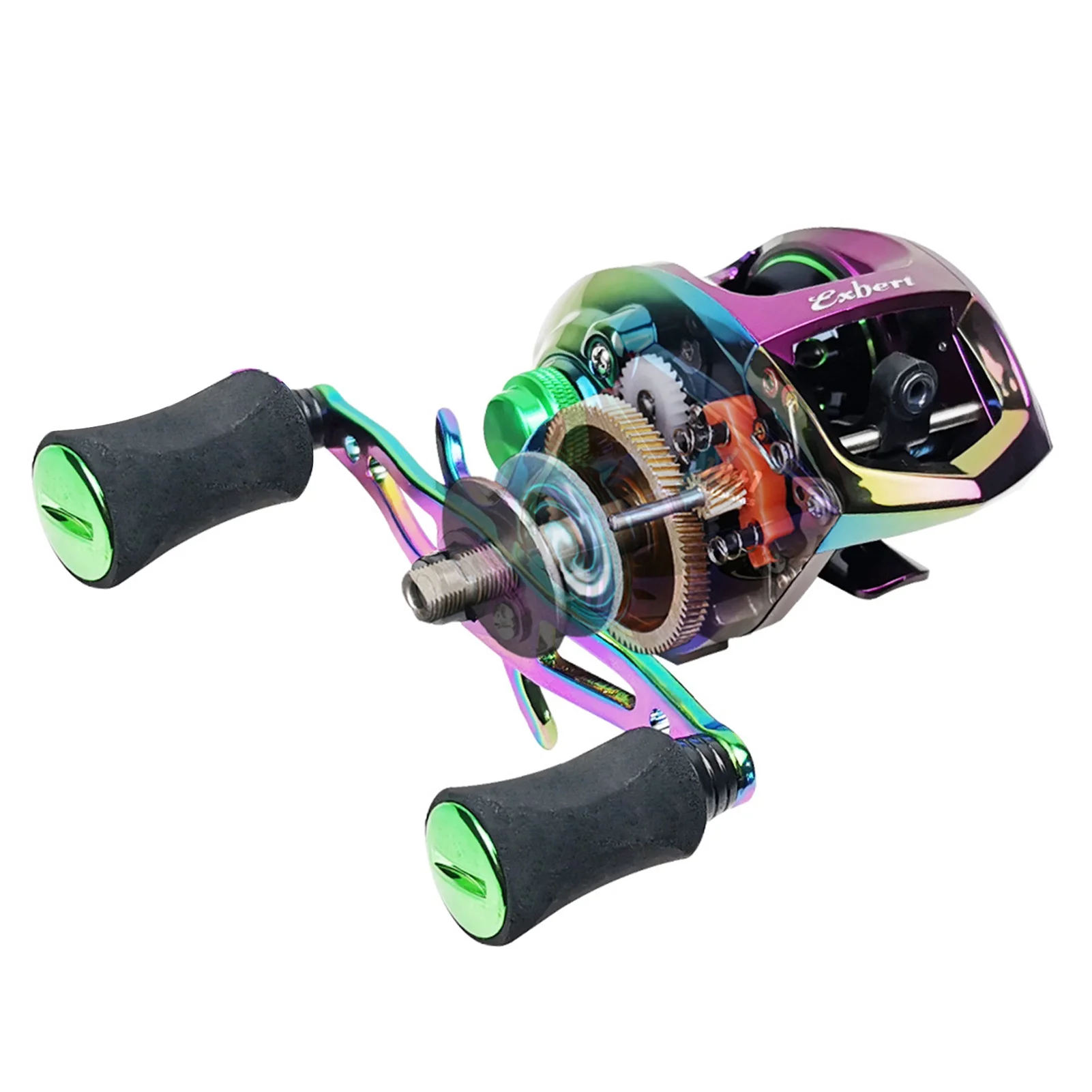 Exbert Colorful Baitcasting 18 Plus 1 Fishing Reel with High Speed 6.3: 1 Gear Ratio Magnetic Brake System