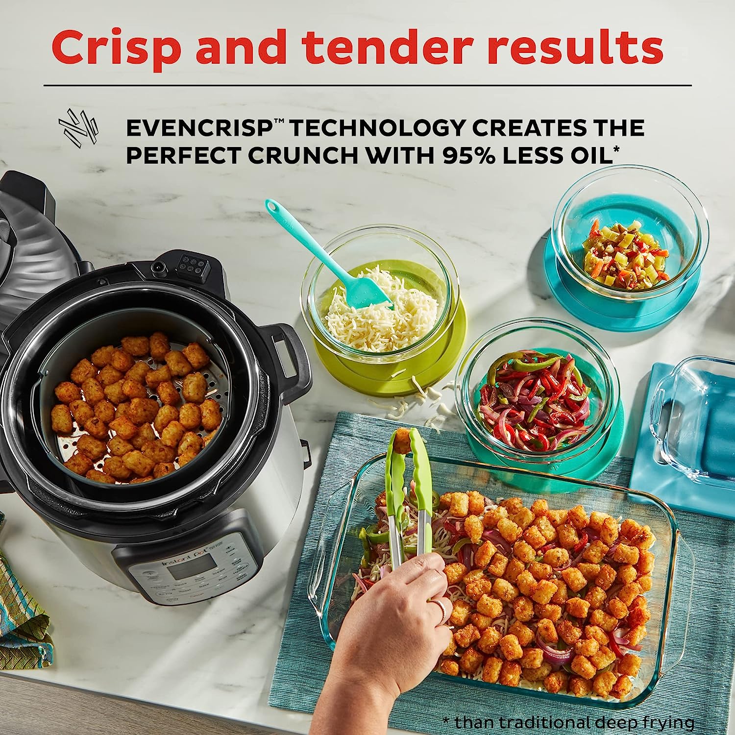 Pot Duo Crisp 11-in-1 Air Fryer and  Pressure Cooker Combo with Multicooker Lids that Air Fries  Steams  Slow Cooks  Sautés  Dehydrates and More  Free App With 1900 Recipes  8 Quart
