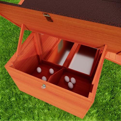 3-Tier Large Wooden Chicken Coop for 8-10 Chickens,Outdoor Walk-in Chicken Coop House with Run&Nesting Boxes,Hen House Poultry Pet Habitat Hutch Cage W/Pull Out Trays&Wire Fencing(95"×80"×83")
