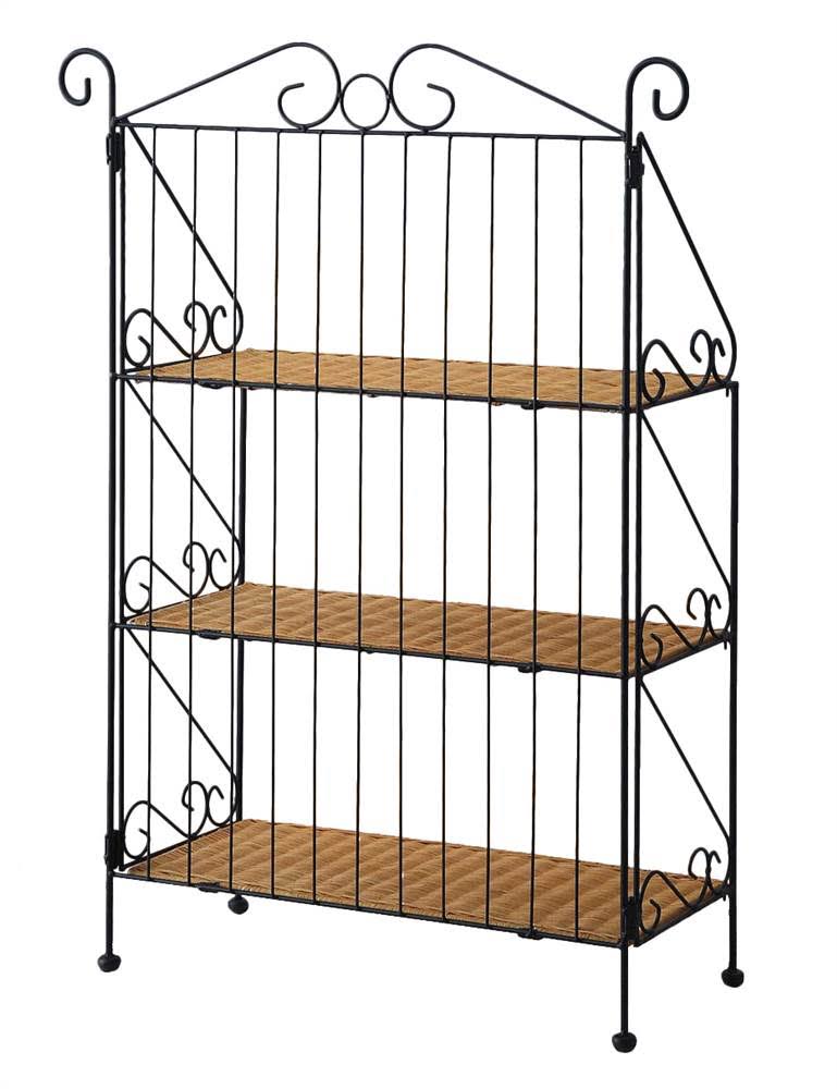 4D Concepts 3 Tier u0026 Metal Bookcase Wicker