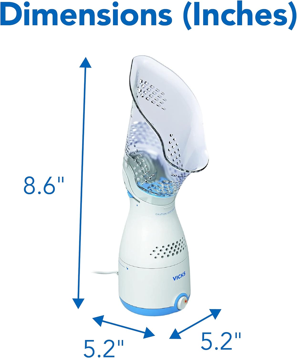 Vicks Personal Sinus&nbsp;Steam Inhaler&nbsp;with Soft Face Mask &ndash;&nbsp;Face Humidifier&nbsp;with Targeted Steam Relief Aids with Sinus Problems, Congestion and Cough