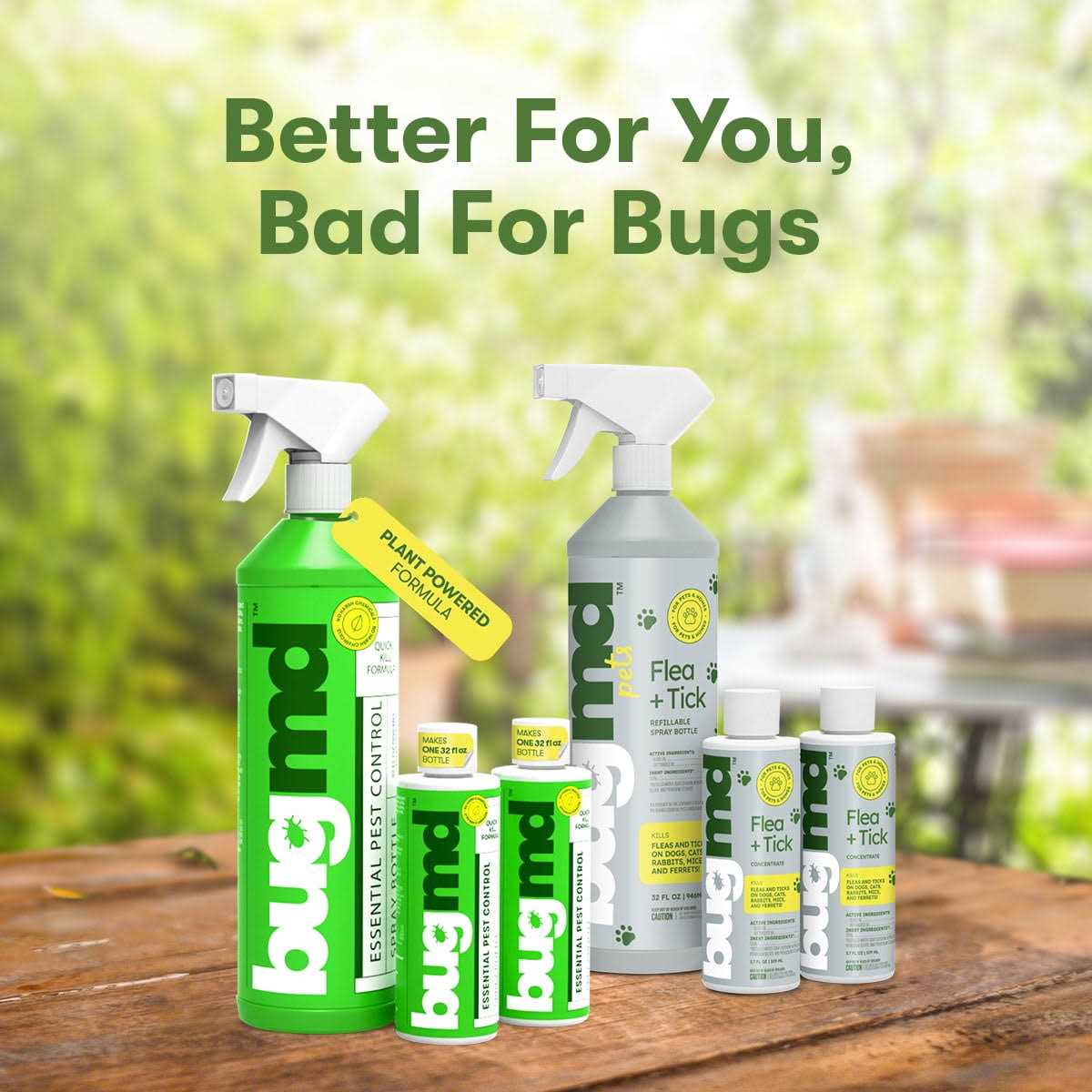 Bugmd Flea and Tick Concentrate Essential Oil-Powered Formula, Controls Fleas, Ticks, Mites in Dogs, Cats, and Other Furred - Pet Supplies online store
