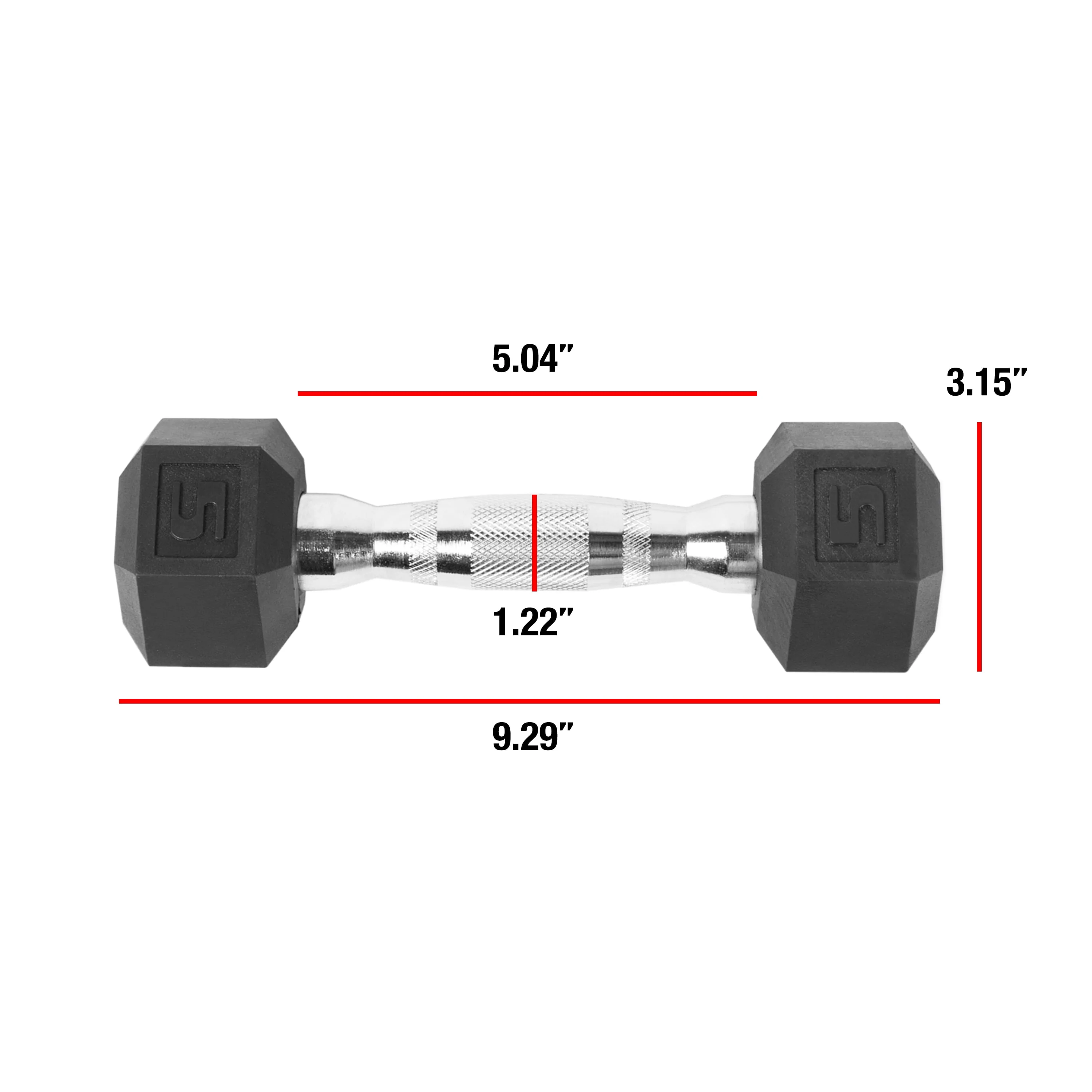 CAP Barbell, 20lb Coated Rubber Hex Dumbbell, Pair