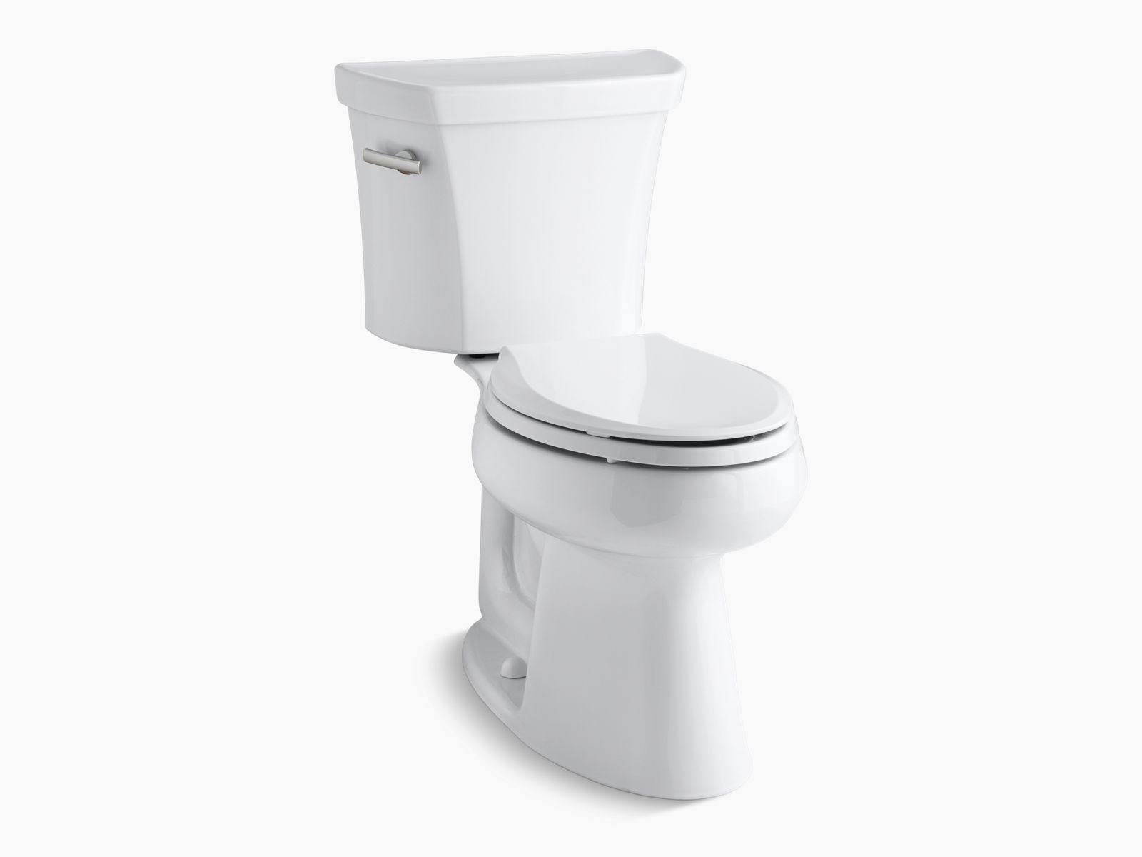 Kohler K-3999-0 Highline Comfort Height Two-Piece Elongated 1.28 GPF Chair Height Toilet, White