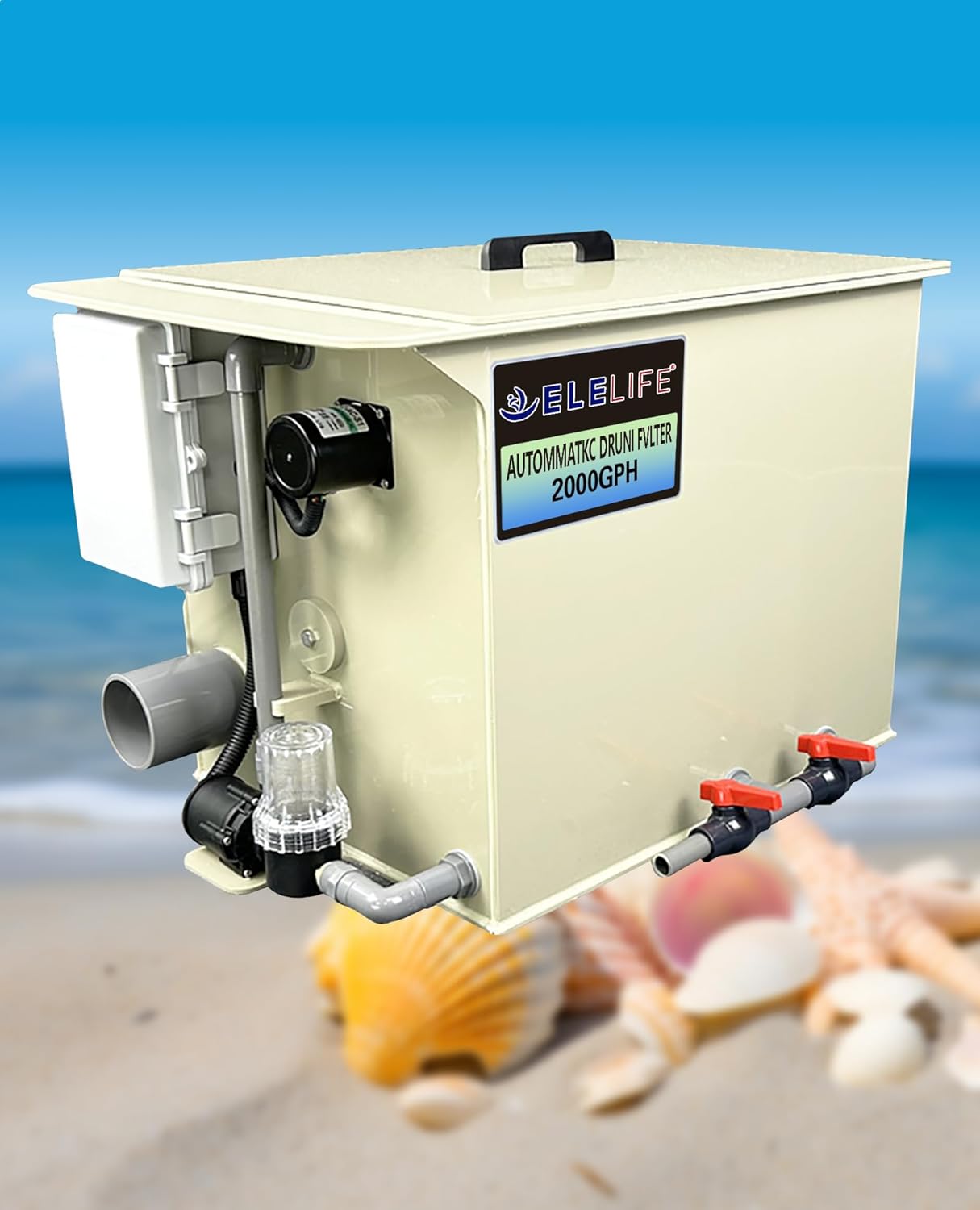 Automatic Drum Filter ,Aquarium Canister Filter ,External Canister Filte,High Performance Aquarium Filter, Aquariums,Fish Pond，Garden Pond，Natural Pool,Canister Filter for Aquariums up to 2000 GPH