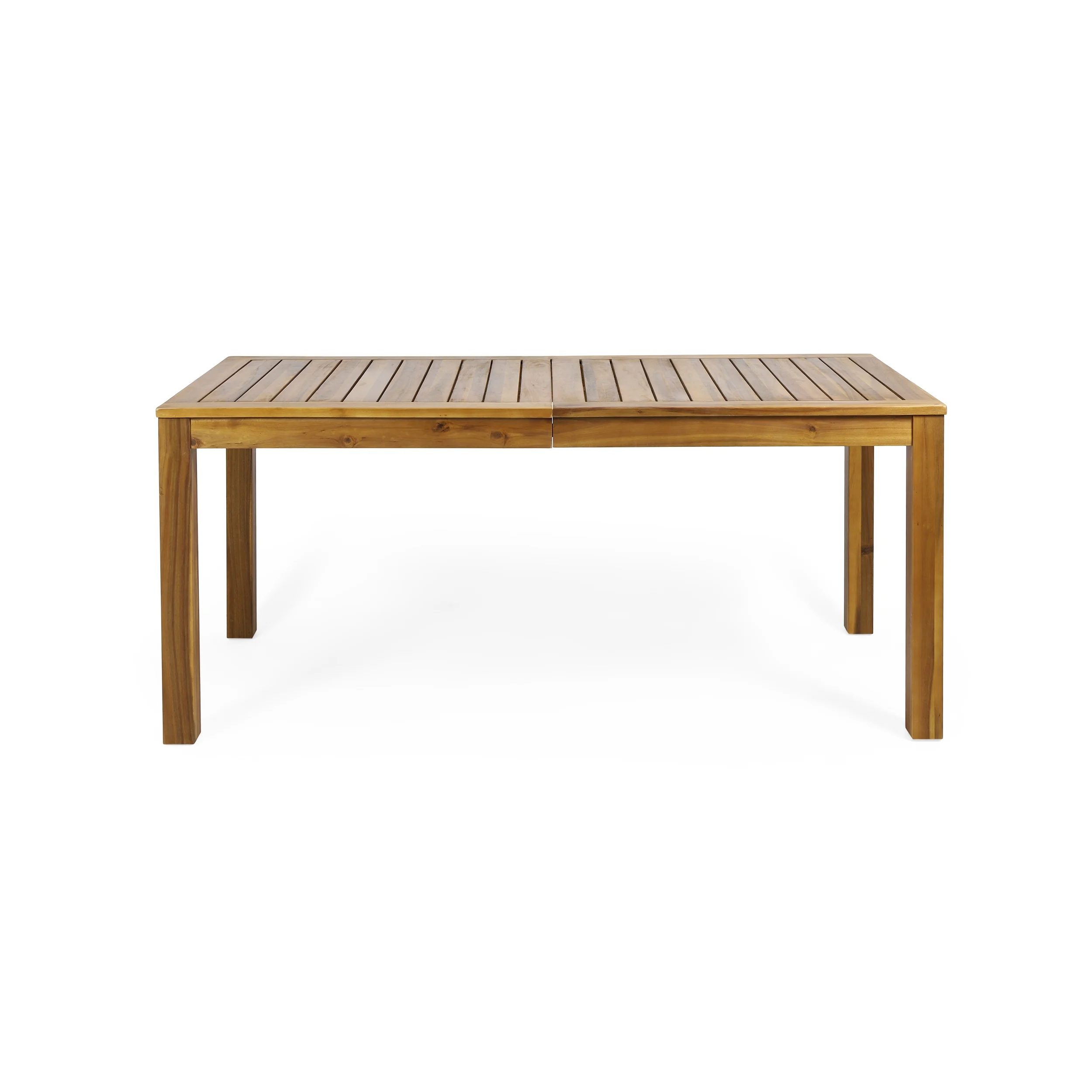 Woven Paths Outdoor Rustic Rectangle Acacia wood Dining Table, Brown