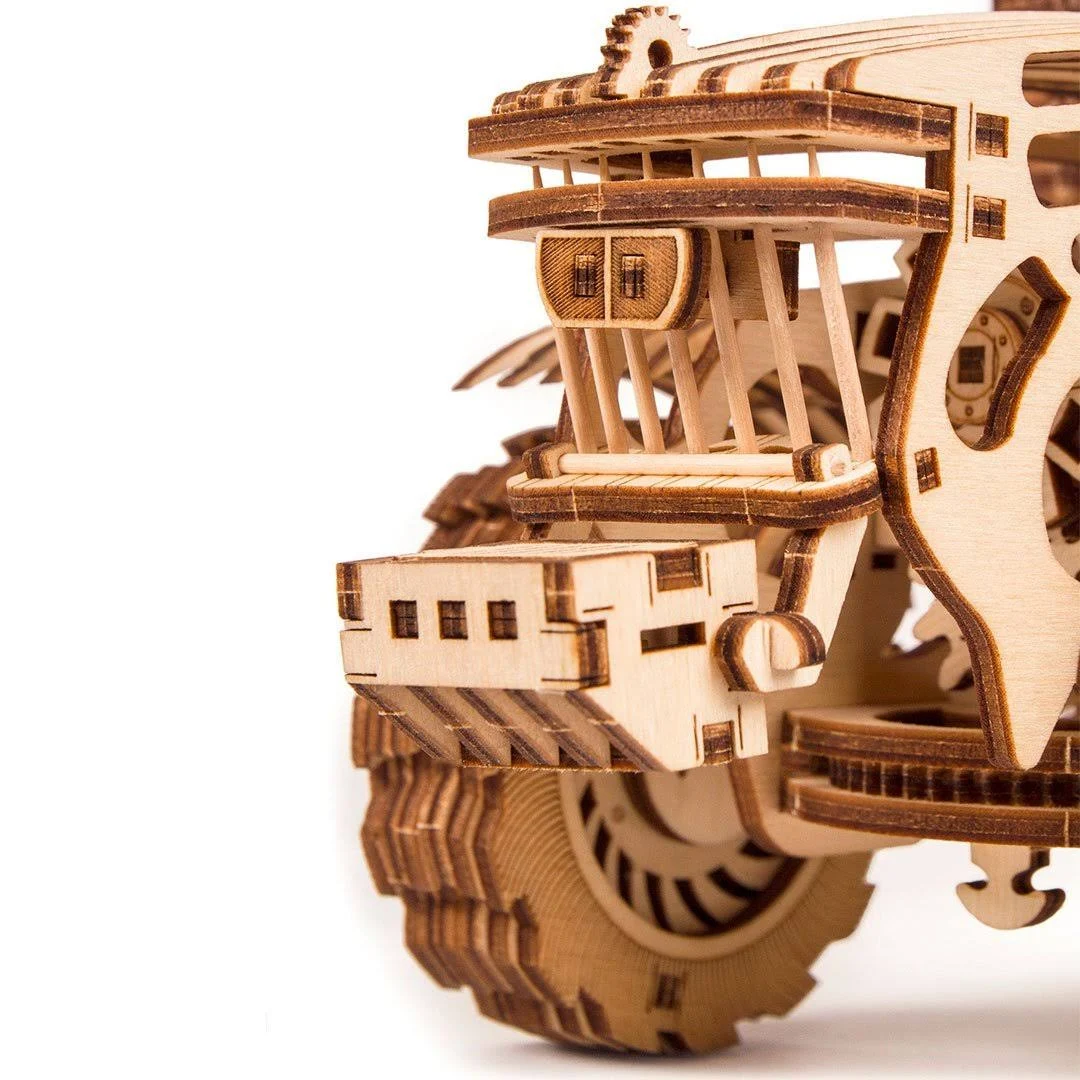 Tractor - 3D Wooden Mechanical Model Kit by WoodTrick.