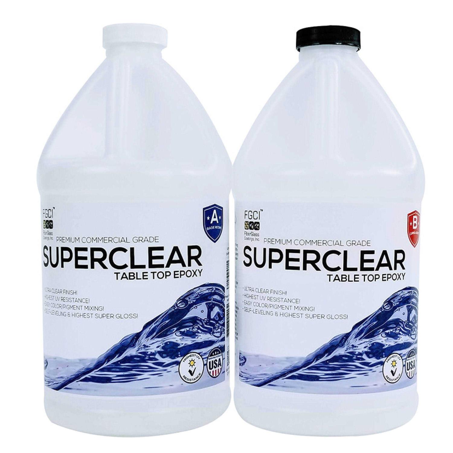 SuperClear Premium Epoxy Resin Crystal Clear for Superior Wood Tables and River Tables - 1 Gallon 2 Part Epoxy Resin Kit - Shop Hardware Tools Online Store