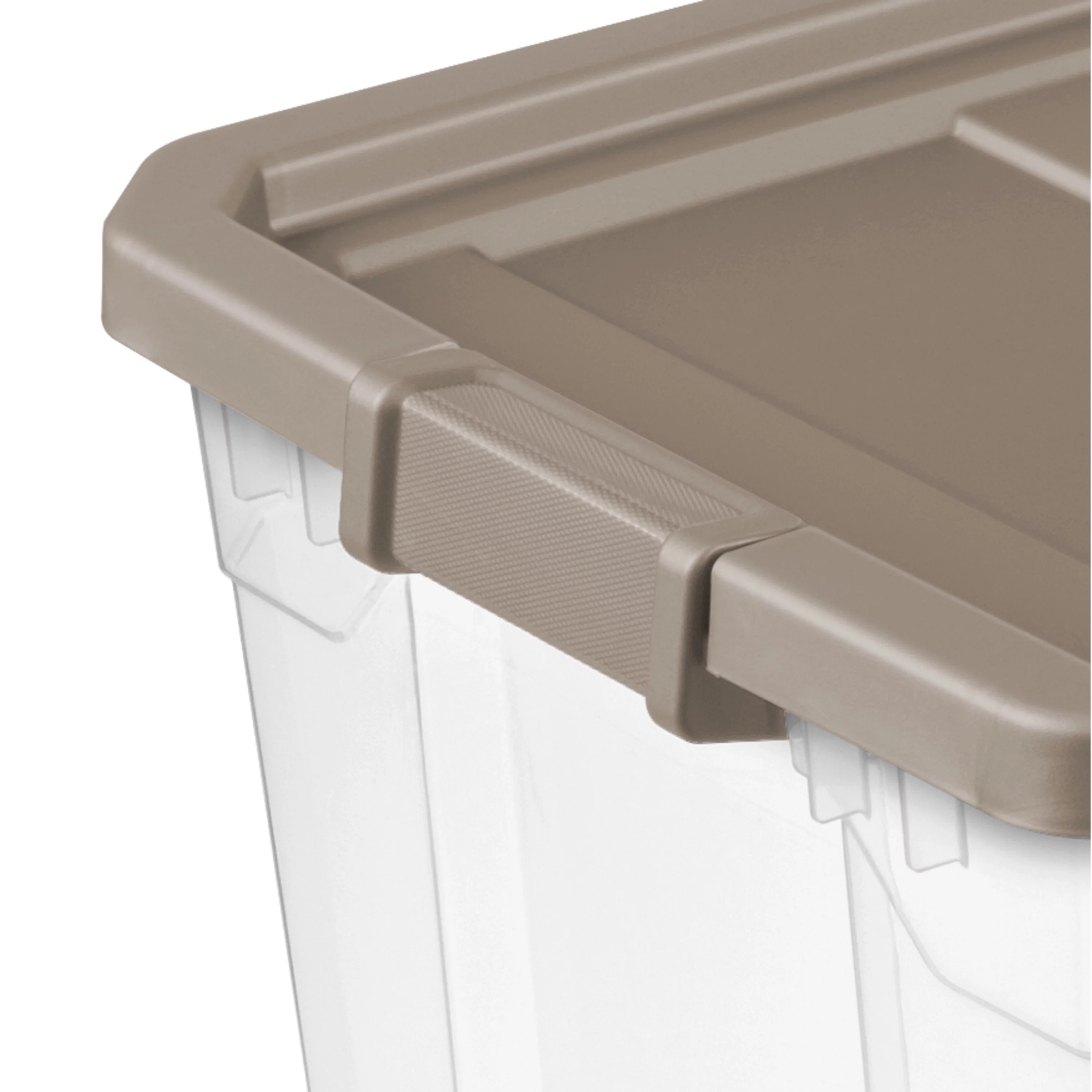Sterilite Plastic 108 Qt. Stacker Box Taupe Splash Set of 4 - Curated Treasures Market