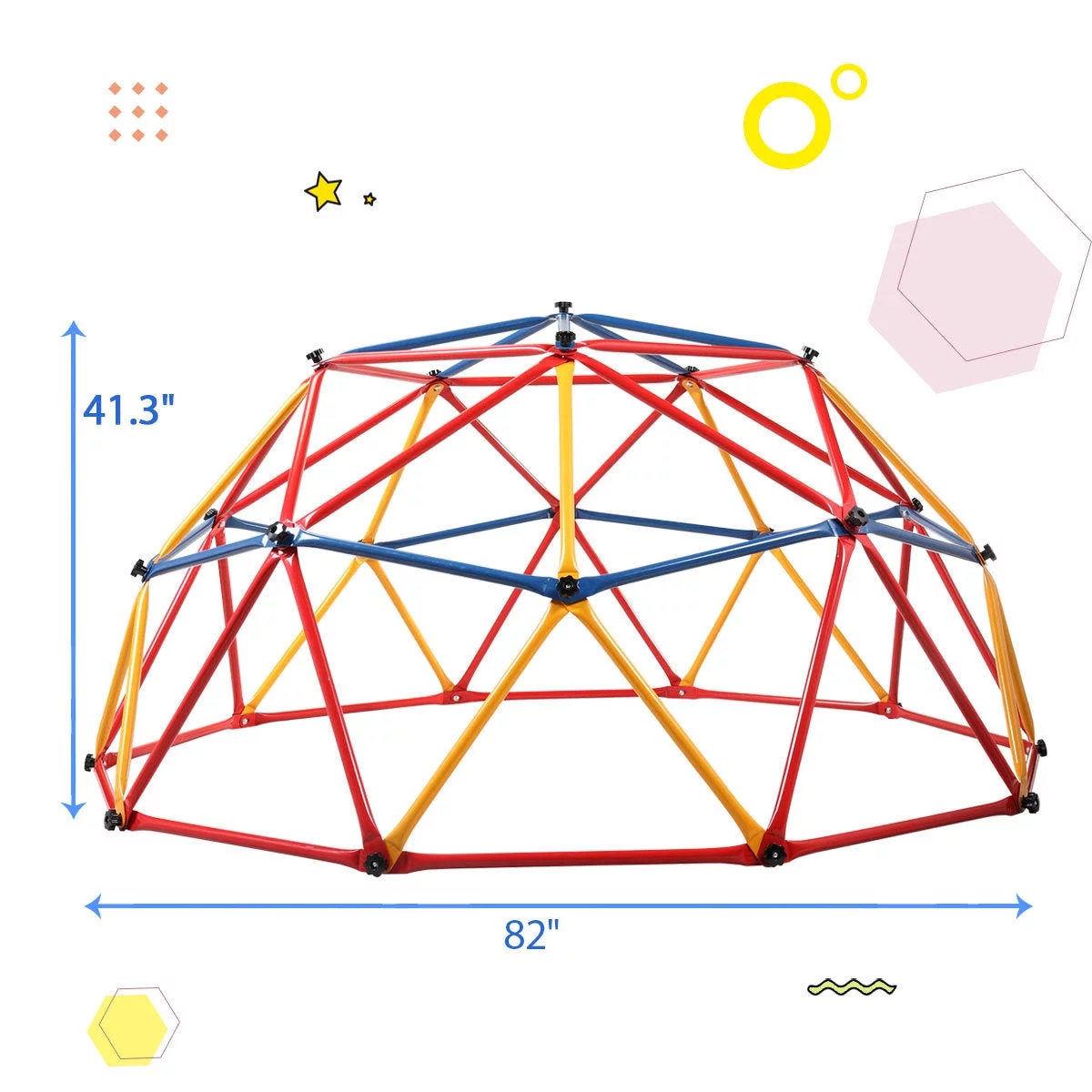Children Dome Climber Playground Kids Swing Set  Dome Play Center with Hemispheric Shape