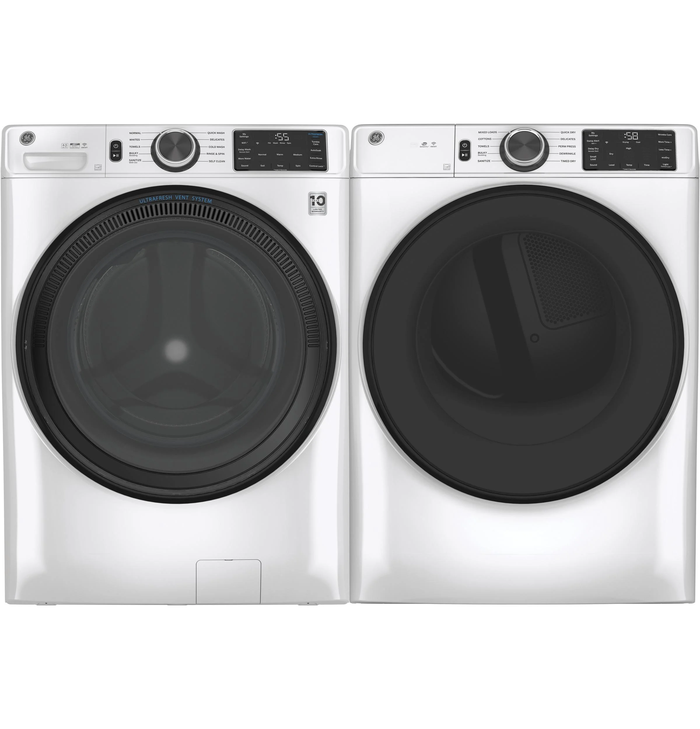 Ge Gfd55gs 28" Wide 7.8 Cu Ft. Energy Star Rated Gas Dryer - White
