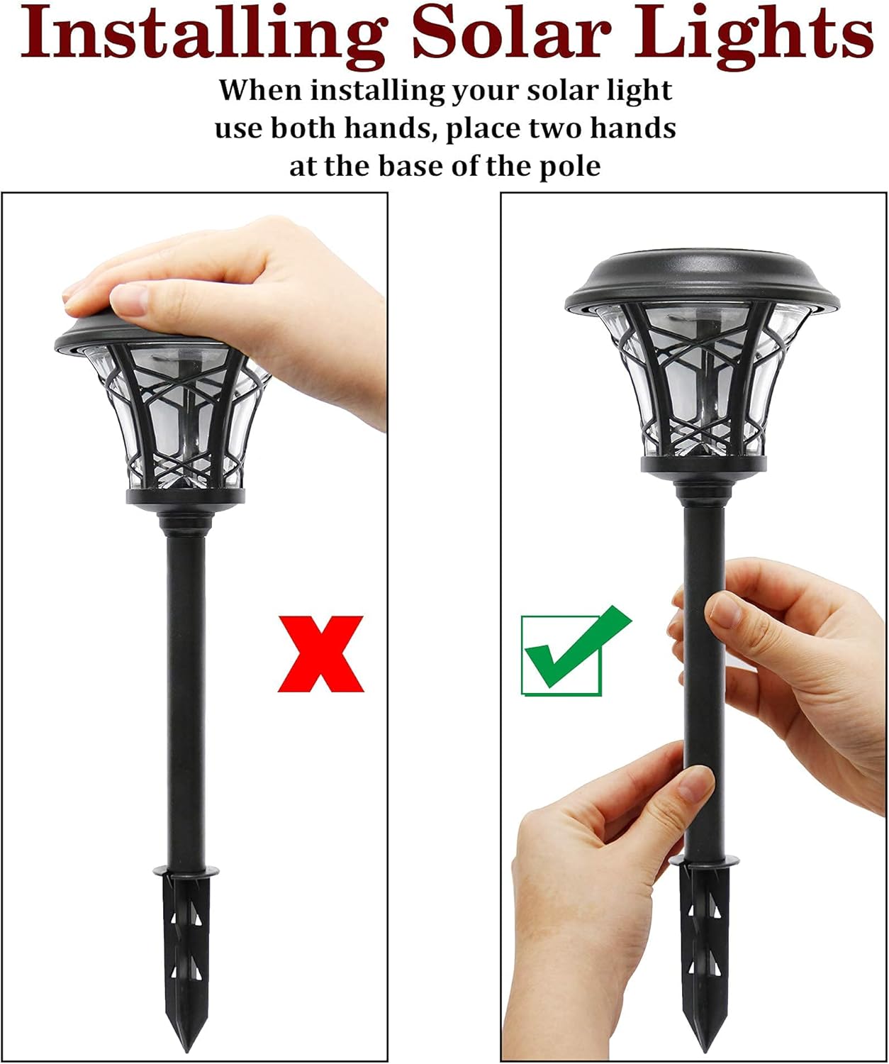 MAGGIFT 6 Pack 25 Lumen Solar Powered Pathway Lights, Super Bright SMD LED Outdoor Lights, Stainless Steel & Glass Waterproof Light for Landscape, Lawn, Patio, Yard, Garden, Deck Driveway, Warm White