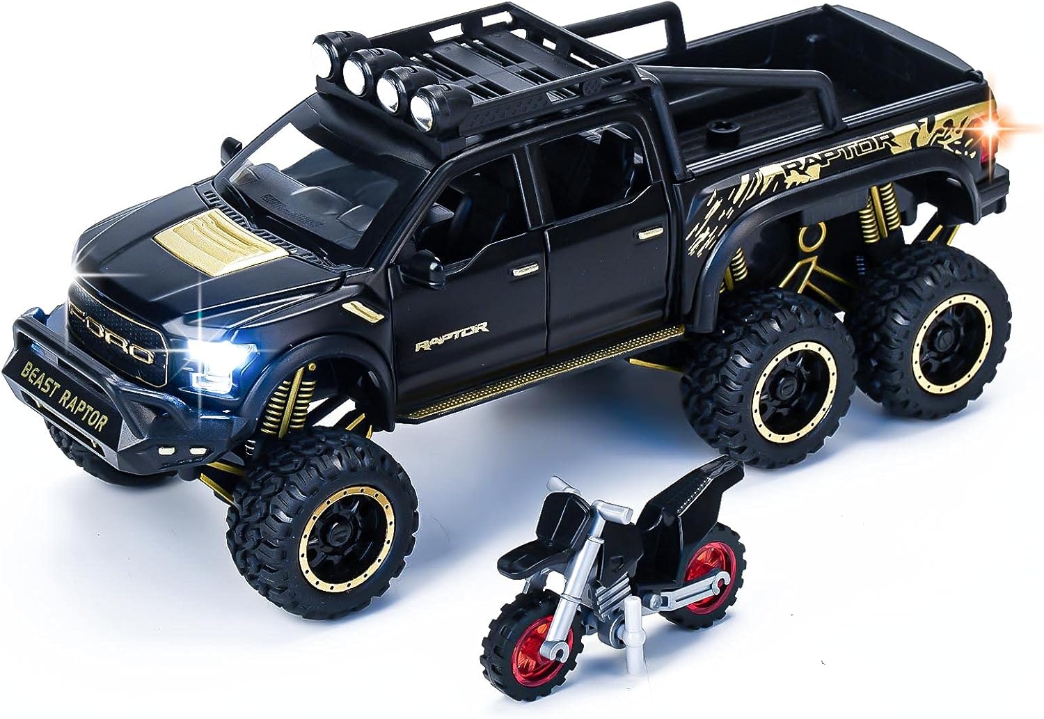 Toy Trucks Pickup Model Cars F150 Metal Diecast Cars Trucks for 3 Year Old Boys and up (Black)