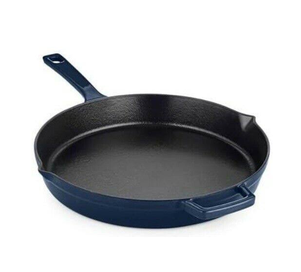 Martha Stewart Collection Enameled Cast Iron 12x22 Fry Pan - Blueberry