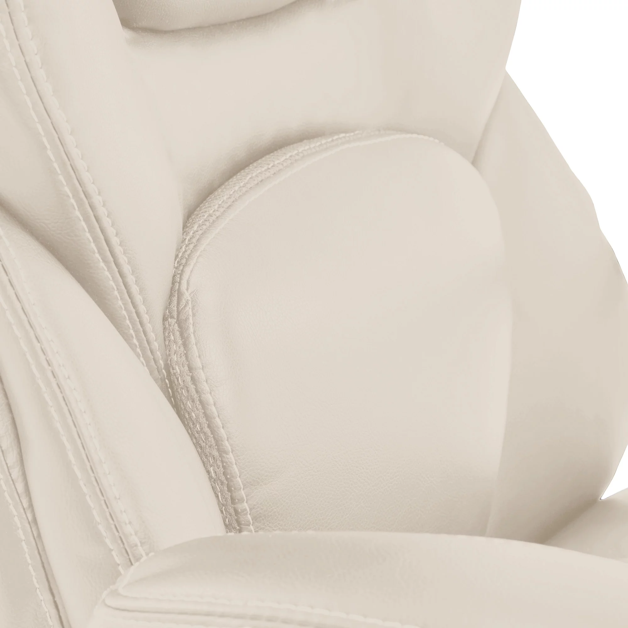 Serta Bonded Leather Office Chair with True Wellness BIM Tech, 250 lb. Capacity, Ivory