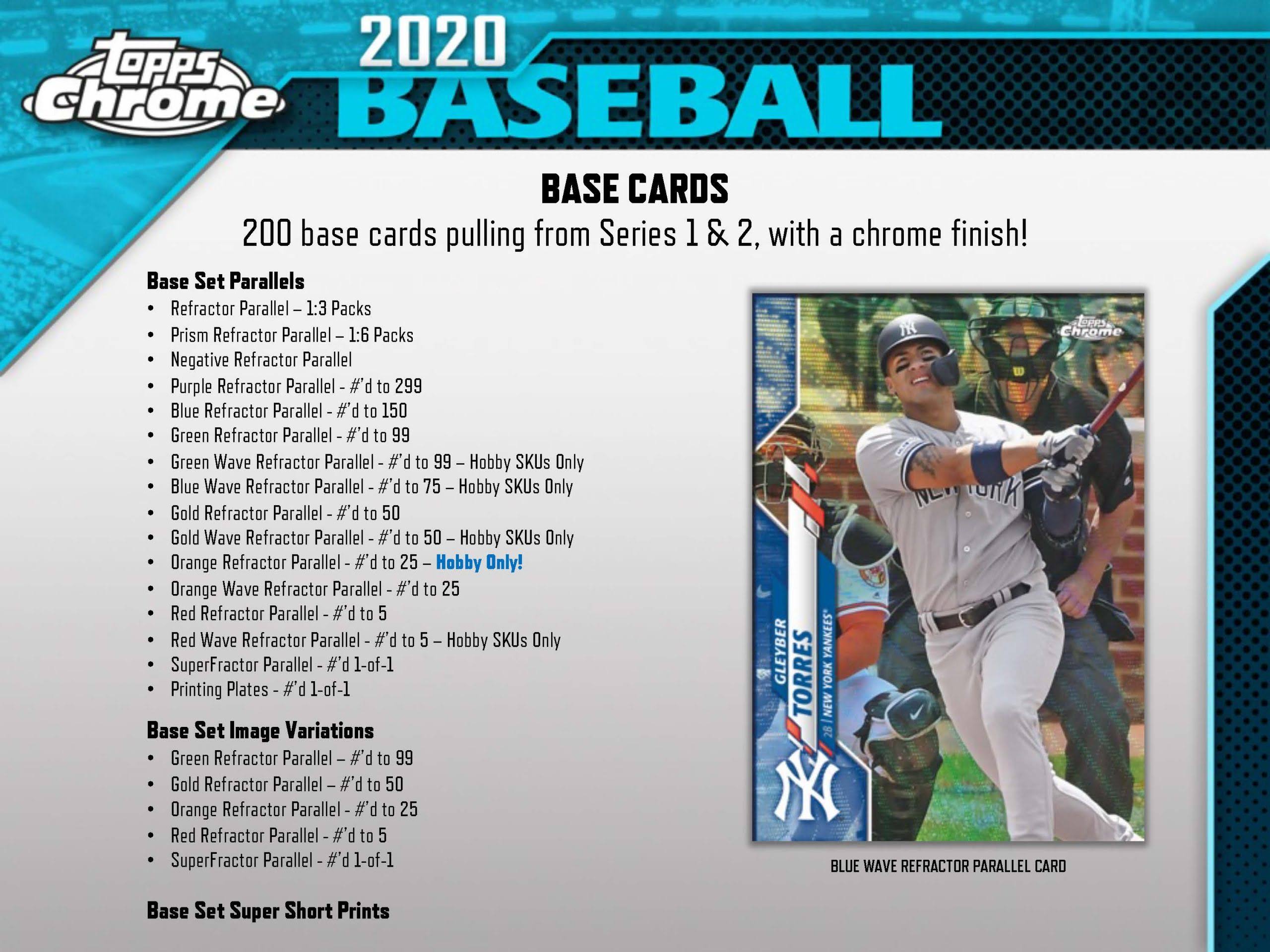 2020 Topps Chrome Baseball Jumbo Box