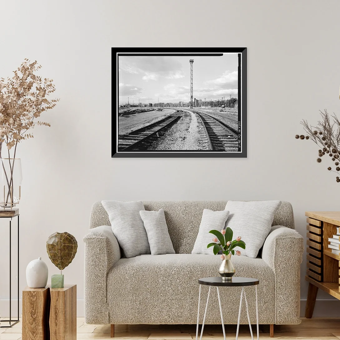 Historic Framed Print, Colorado & Southern Railway Denver Roundhouse Complex, Seventh Street, East of South Platte River, Denver, Denver County, CO - 2, 17-7/8" x 21-7/8"