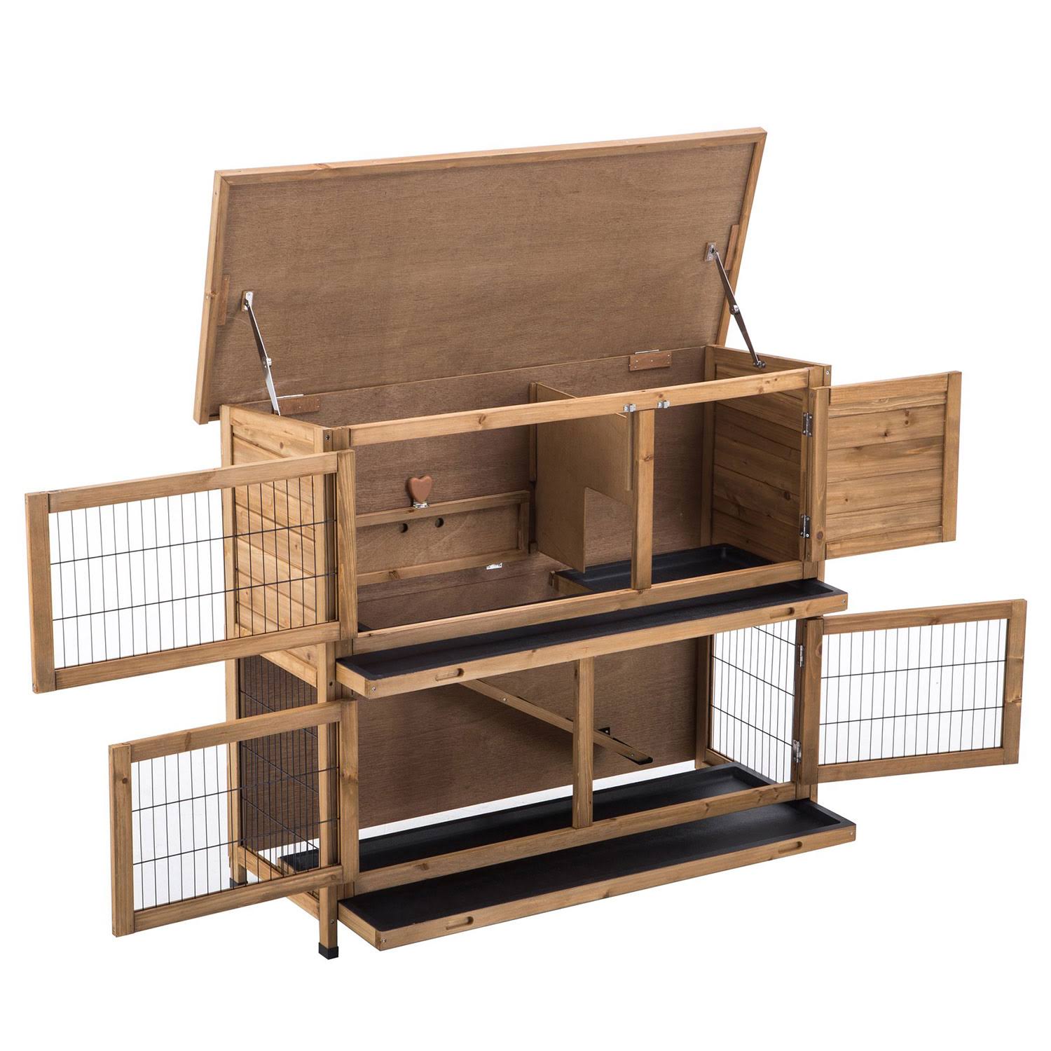 Lovupet 48x22 Wood Chicken Coop Hen House Rabbit Wood Hutch Poultry Cage Waterproof 2029