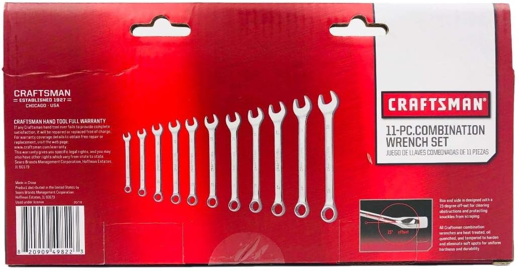 Craftsman 11 Piece Metric Combination Wrench Set - 12 Point - Model 946932 Pack of 2