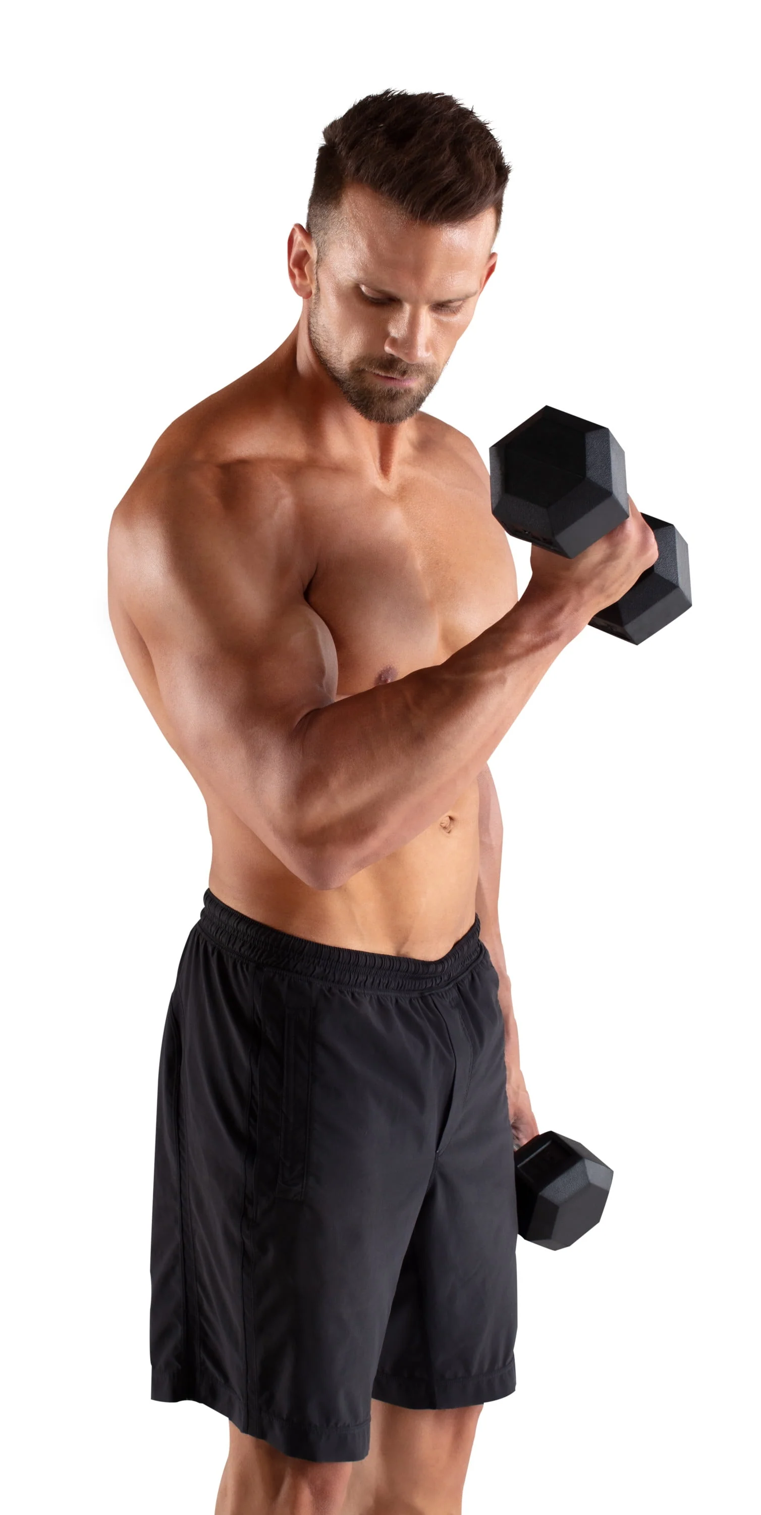 Weider, 25lb Rubber Hex Dumbbell, Single