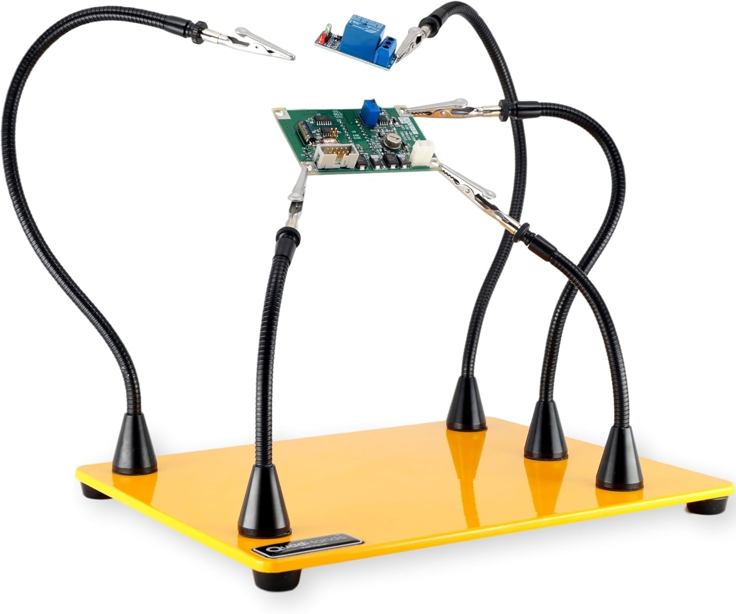 QuadHands Deluxe WorkBench Helping Hands Third Hand System - Magnetic Mount Arms Can be Positioned Anywhere - Ultimate Flexibility