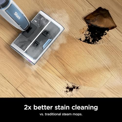 Shark SD201 Steam Pickup 3-in-1 Steam Mop Picks Up Debris, Deep Scrubs, & Steam Sanitizes All At Once, Lightweight Steam Cleaner for Home w/Sealed Hard Floors like Hardwood, Tile & Laminate (Renewed)