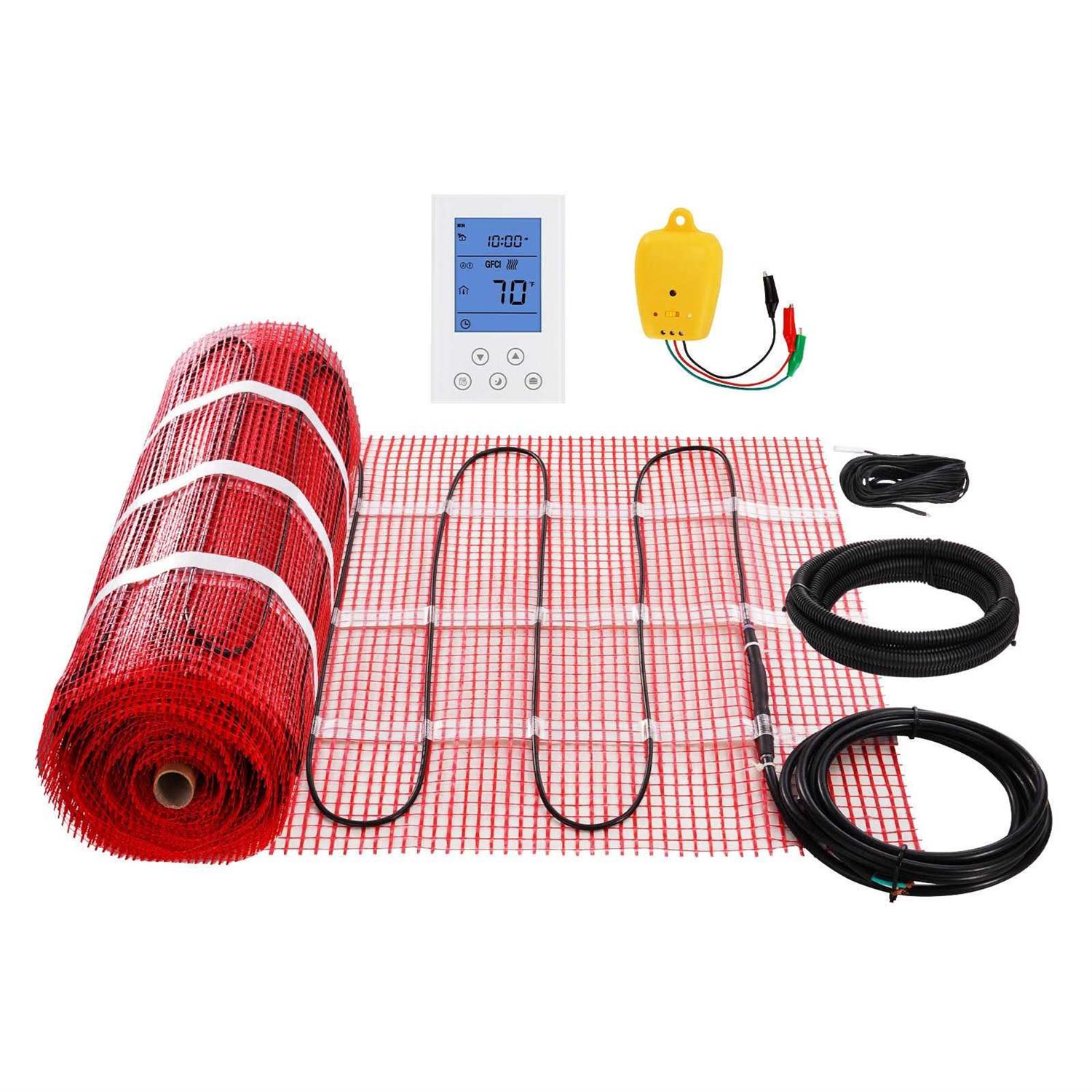 VEVOR Floor Heating Mat Electric Radiant In-Floor Heated Warm System with Digital Floor Sensing Thermostat - Shop Hardware Tools Online Store