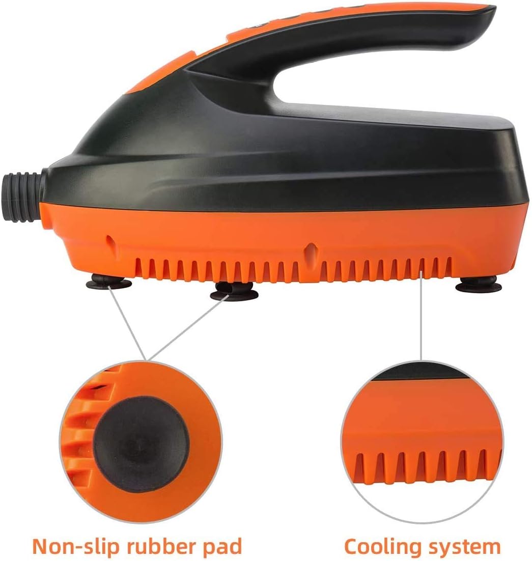 Electric Paddle Board Pump, 16 PSI Digital SUP inflator Pump with Auto-Off Feature for Inflatable Pool, Boats, Rafts, Pool Toys, Kayak, 12V DC Car Connection Pack of 2