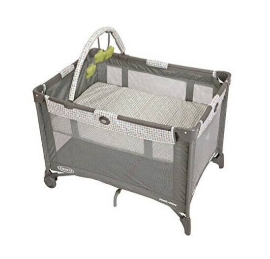Graco Playpen Baby Portable Crib Bassinet Pack N Play Yard Gray Folding Travel - Megean