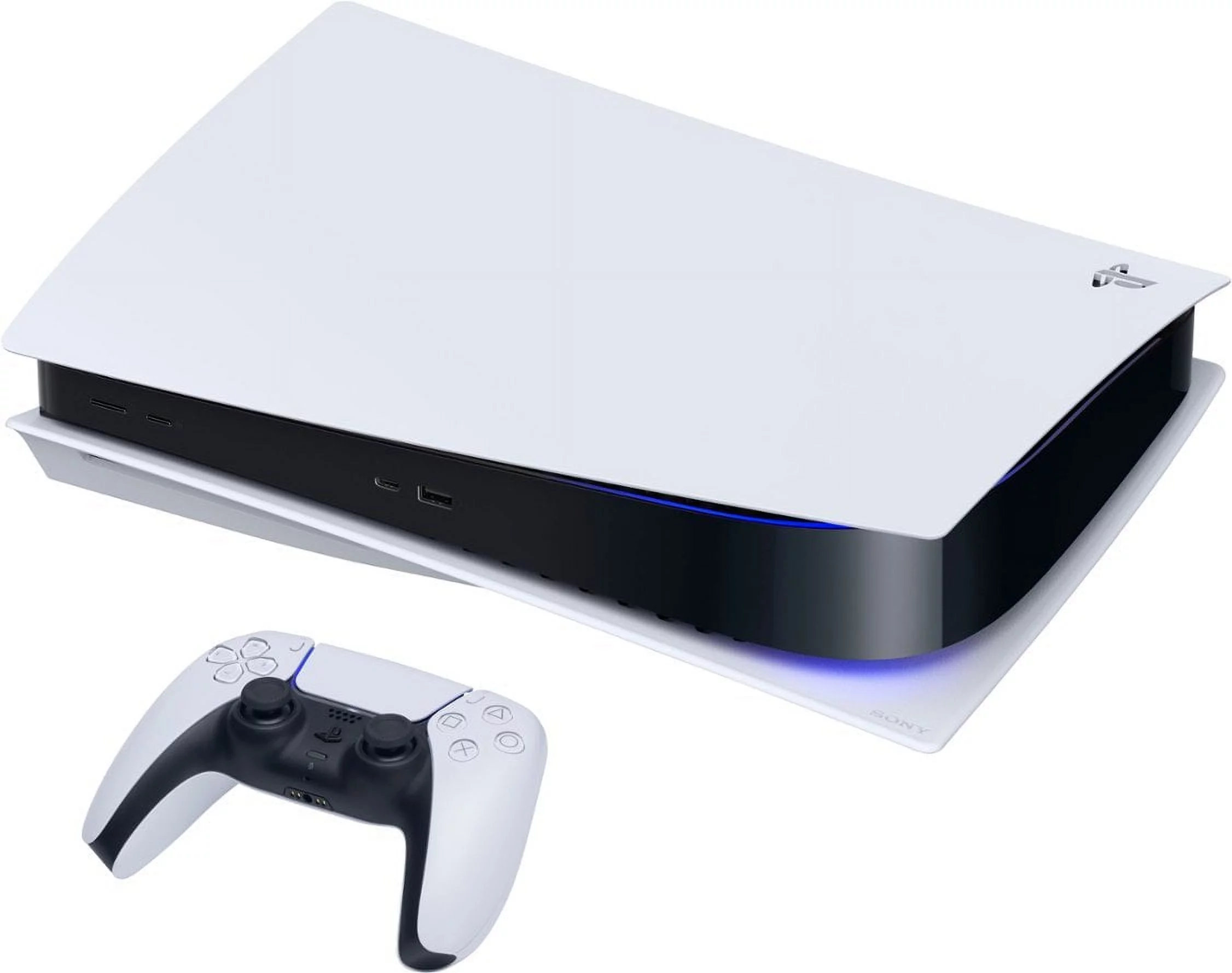 Sony PlayStation 5 Disc Version PS5 Gaming Console, AMD Ryzen Zen 8 Cores CPU 825GB PCIe Gen 4 NVNe SSD with Wireless Controller - Original White