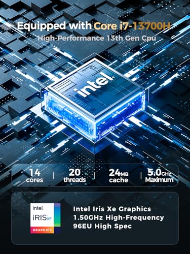 TOPGRO K5 Mini PC 13th Gen Core i9-13900H, Mini Computers(14C/20T, Up to 5.4GHz) 32GB DDR5/1TB PCIe4.0 SSD, Mini PC Win11 Pro, 8K UHD/2.5G LAN/Thunderbolt 4/WiFi 6E/BT5.3, Home&Office Small PC
