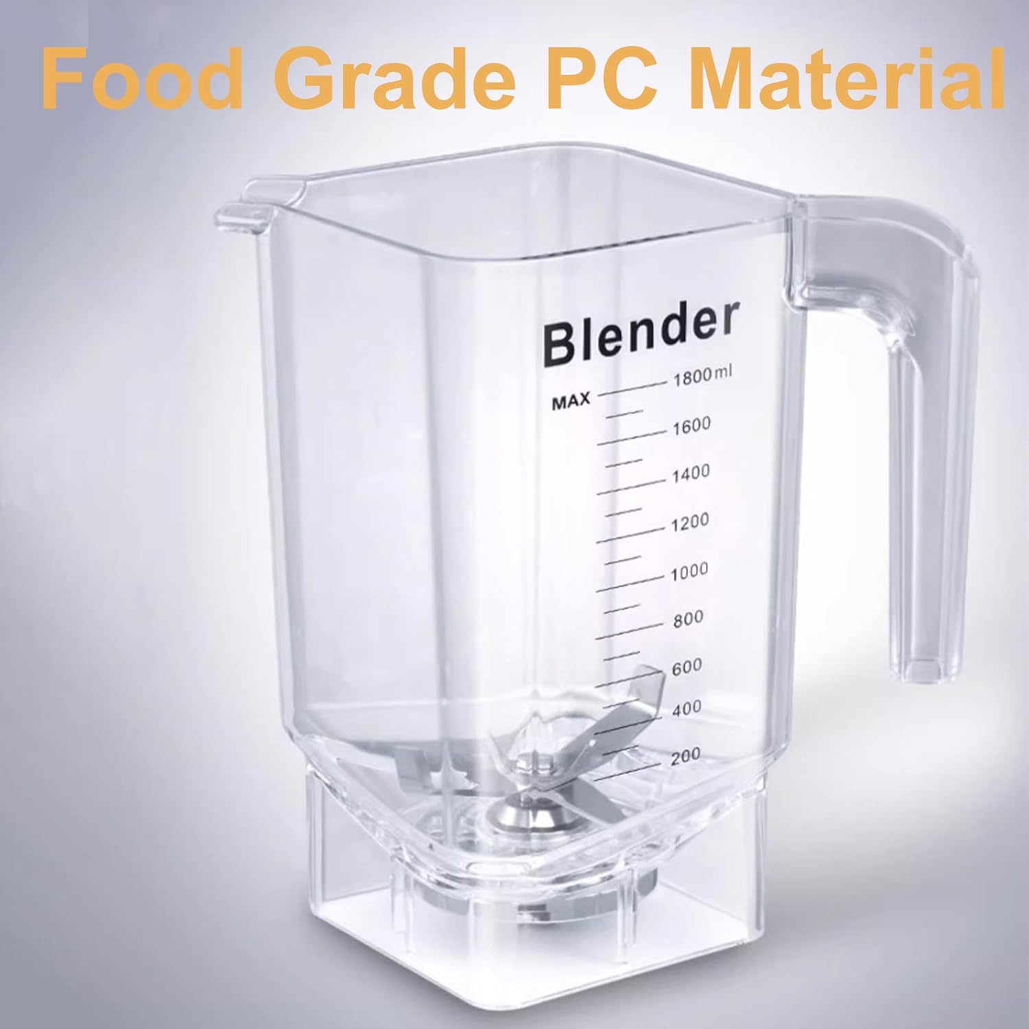 1.8L 2200W Blenders For Kitchen,Commercial Blender With Sound Shield Household High Speed Quiet Blender,Ice Mixer Blender For Make Smoothies,Juice,Soy Milk,Black And Silver Blender