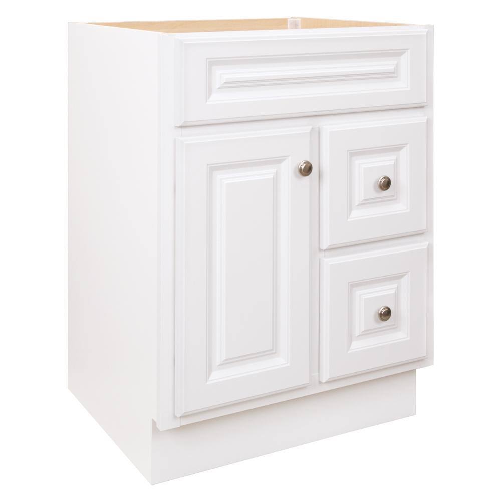 Glacier Bay Hampton 24 in. W x 21 in. D x 33.5 in. H Bathroom Vanity Cabinet Only in White HWH24DY