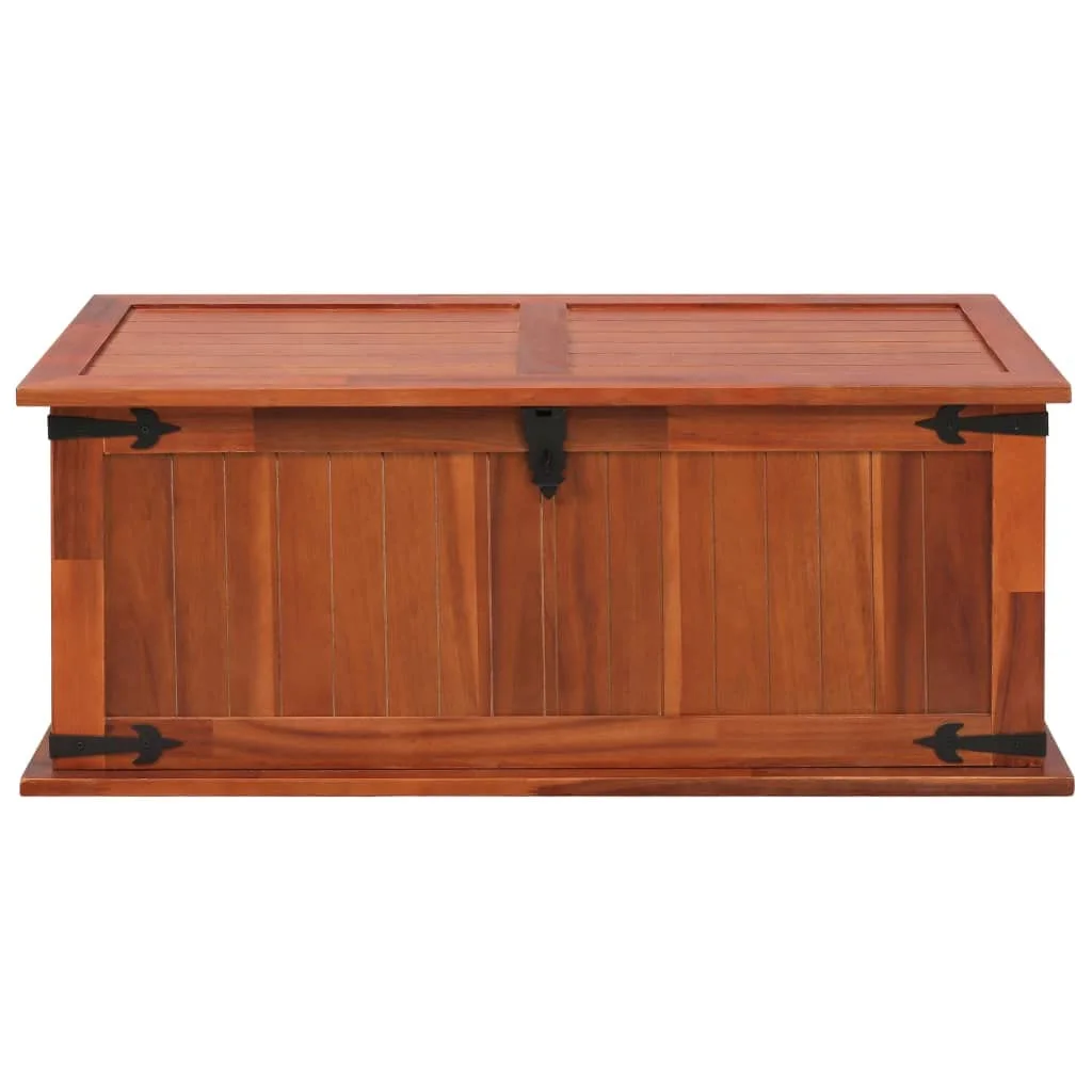 Furtur Home Storage Chest Box Rustic | Wooden Storage Trunk | Wood Blanket Toy Chest with Handles for Bedroom Closet Home Organizer Collection | Brown Solid Acacia Wood 35.4" x 17.7" x 15.7"