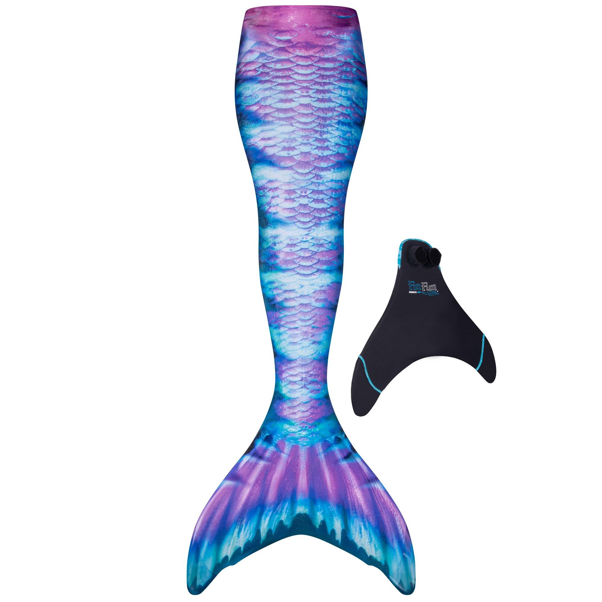 Fin Fun Limited Edition Wear-resistant Mermaid Tail for Swimming, Kids and Adults, Monofin Included, for Girls and Boys