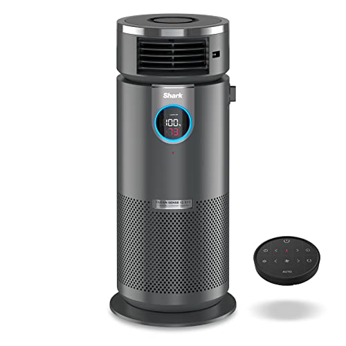 Shark 3 in 1 Air Purifiers for Home, Bedroom, or Office with HEPA Filter, Small Space Heater and Fan Combo, Covers up to 500 Sq Ft, Clean Sense Technology