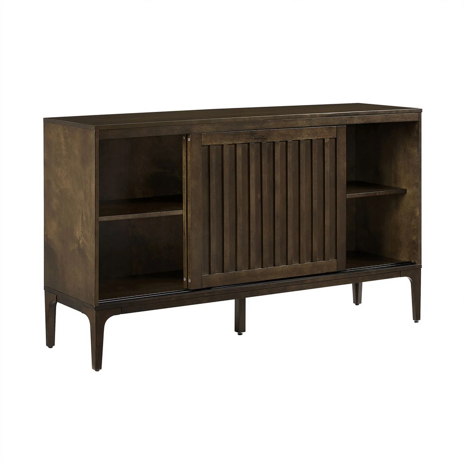 Crosley Furniture Asher Modern Particle Board Wood Sideboard in Dark Brown