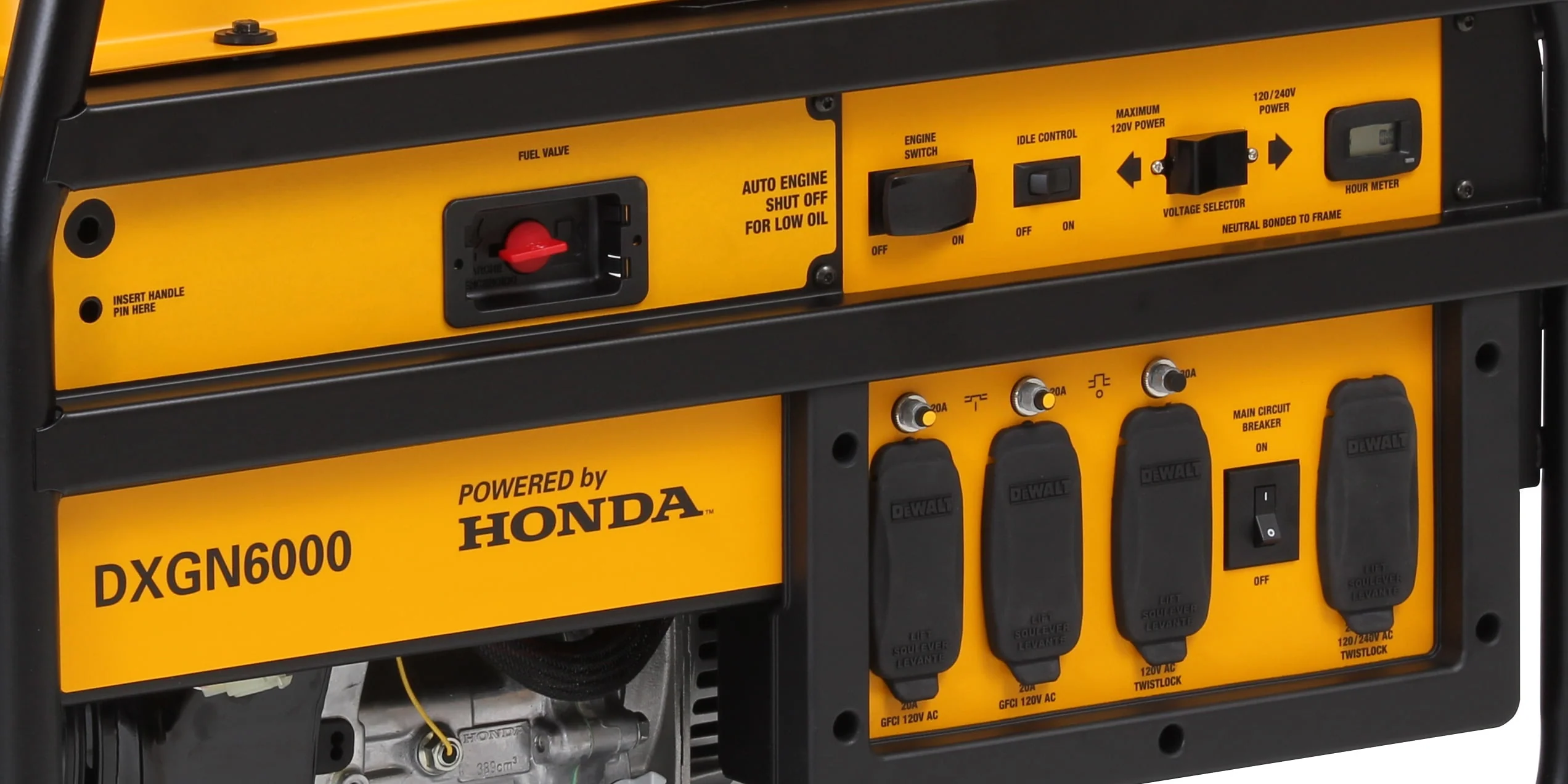 DeWALT DXGN6000 - 6,000-Watt Gas Powered Professional Portable Generator, 49 ST/CSA, PD532MHI005