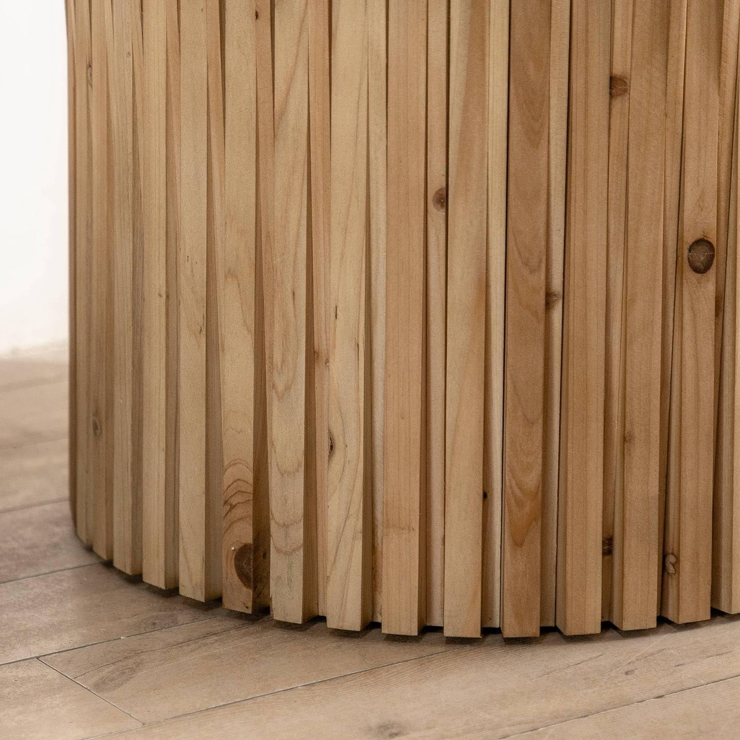 KBANZIBIU Unique and Retro Design Wood   Natural Wood   Round Wood Coffee Table  Drum Coffee Table  Tree Stump Coffee Table  Natural Wood  with  for Living Room