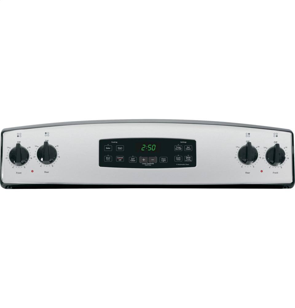 GE JB250RFSS Electric Range - Freestanding - 5.3 cu ft - Stainless Steel/Black
