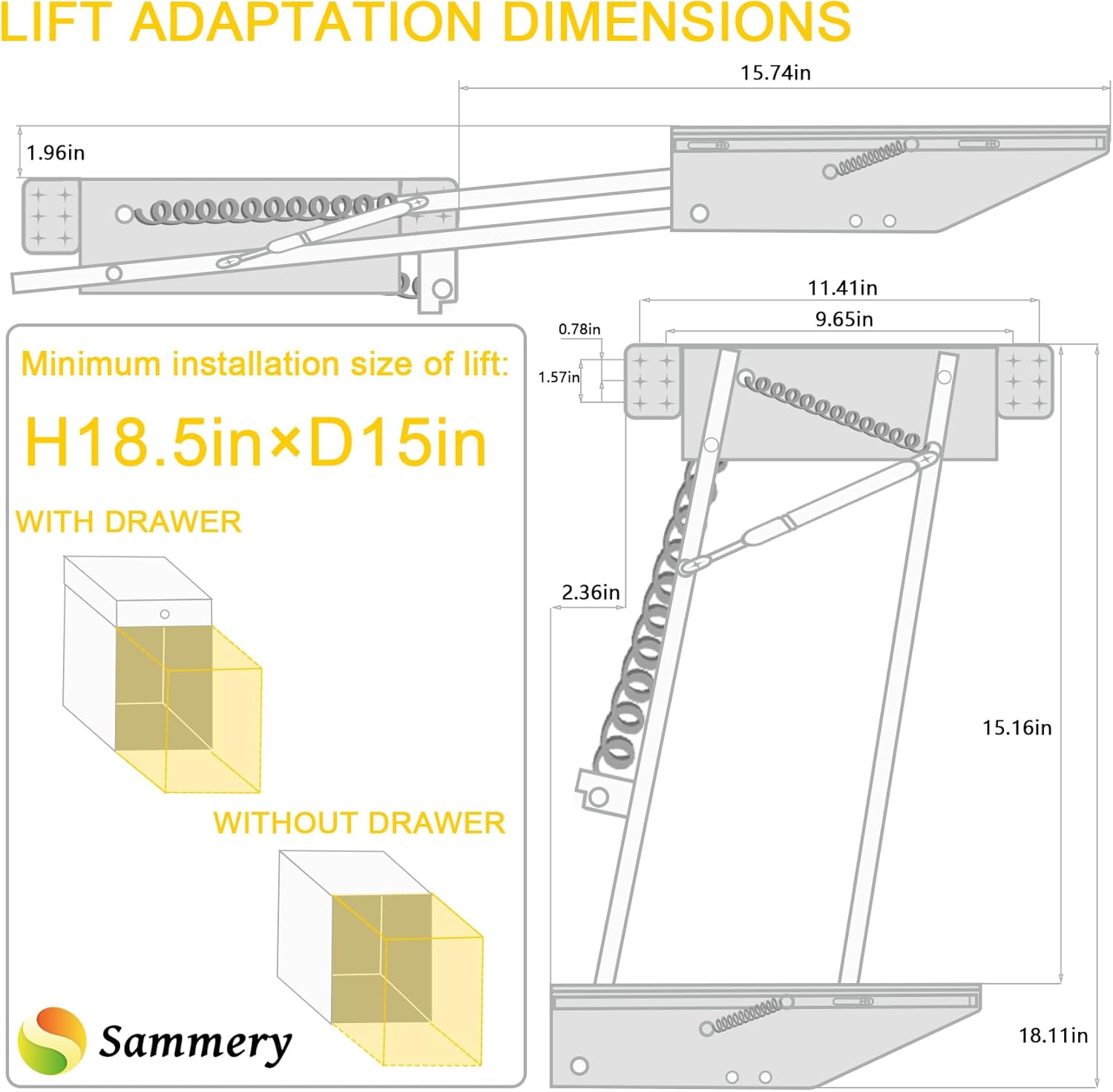 Mixer Lift for Cabinet Appliance Lift with Soft-Close Heavy-Duty for Kitchen Cabinet with Locking Mechanism, Holds Up to 60 LBS, for Small Kitchen Appliances, Zinc